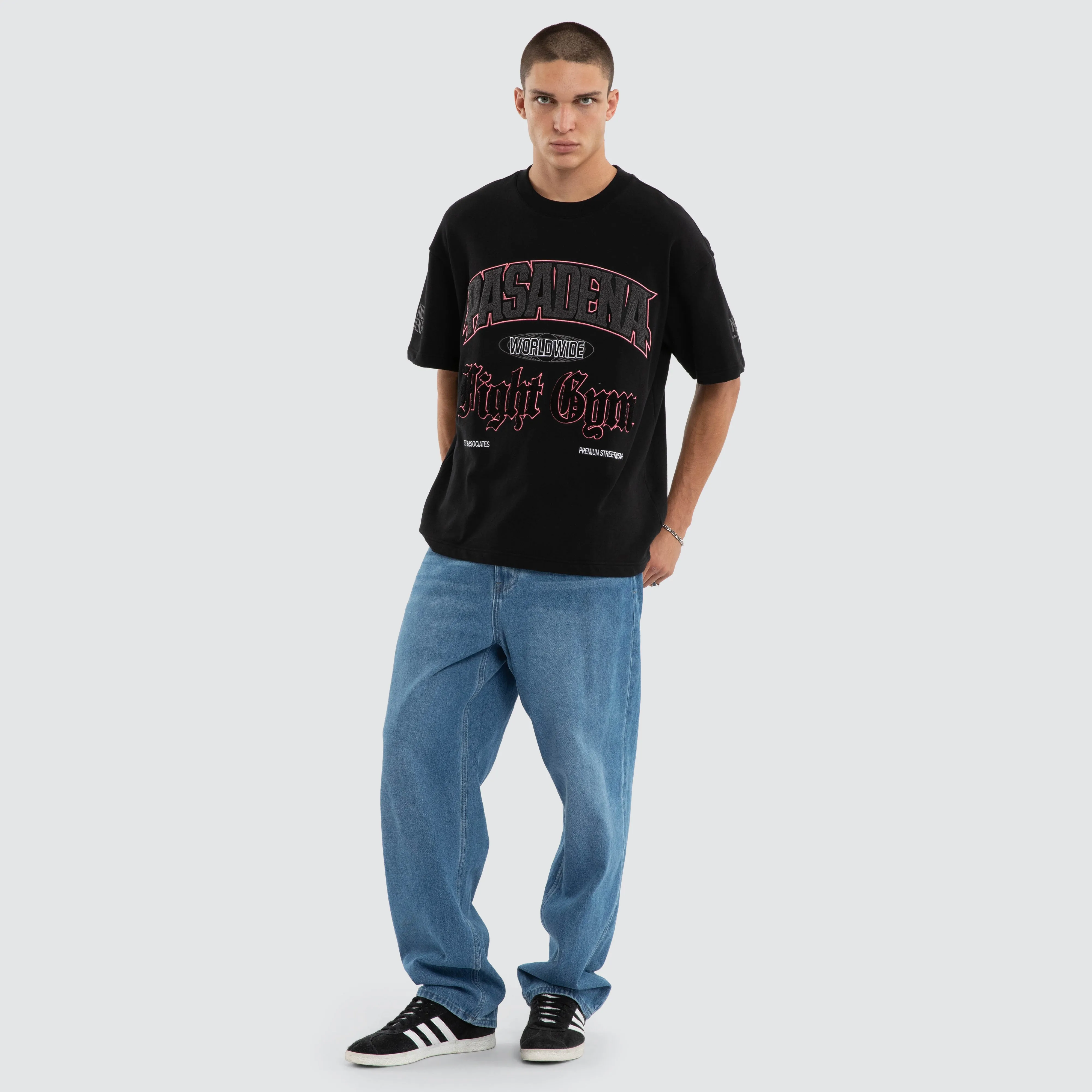 Gym Loopback Raptor Tee Anthracite Black sold by Nena and Pasadena product image thumbnail 5