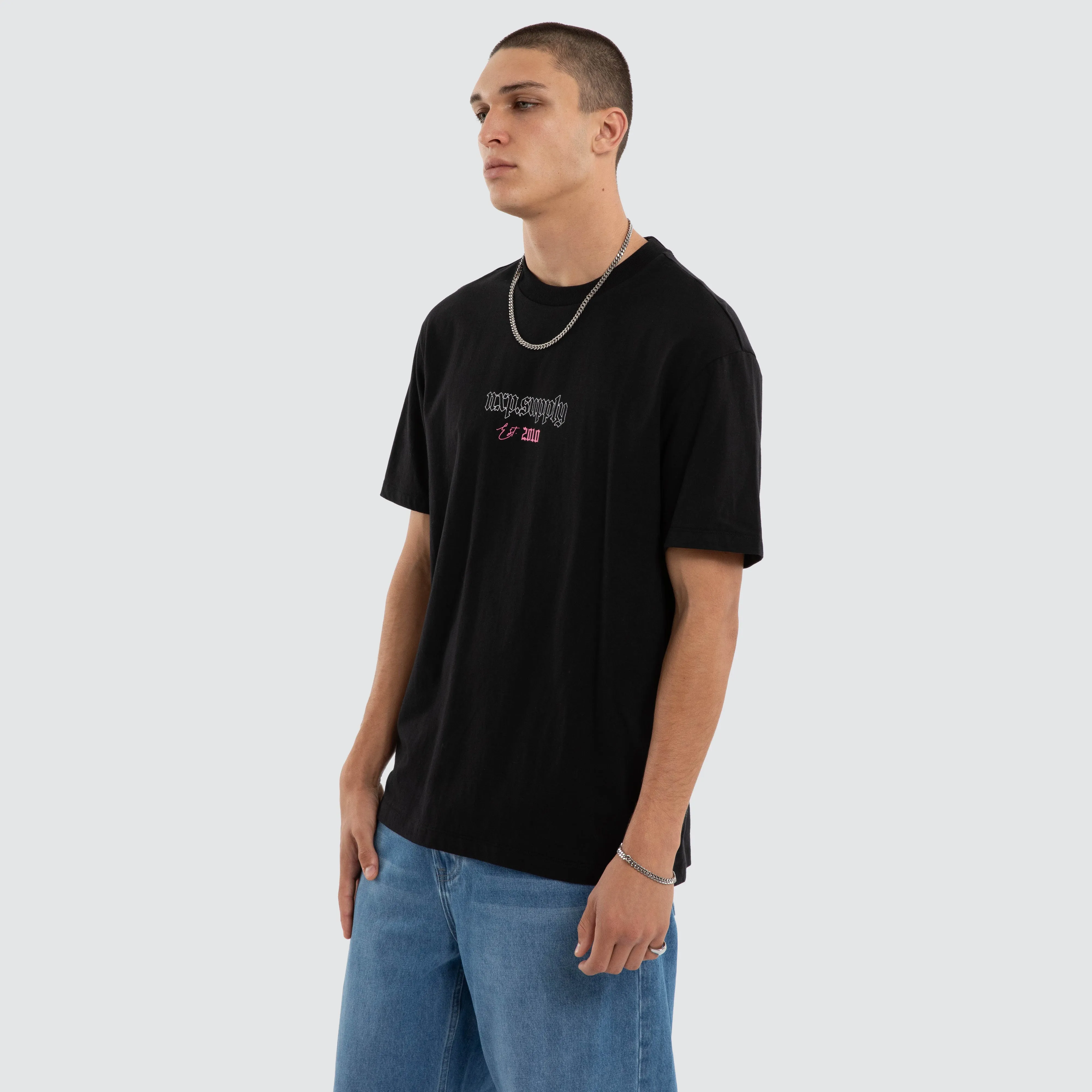 Upscale Relaxed Tee Jet Black sold by Nena and Pasadena product image thumbnail 3