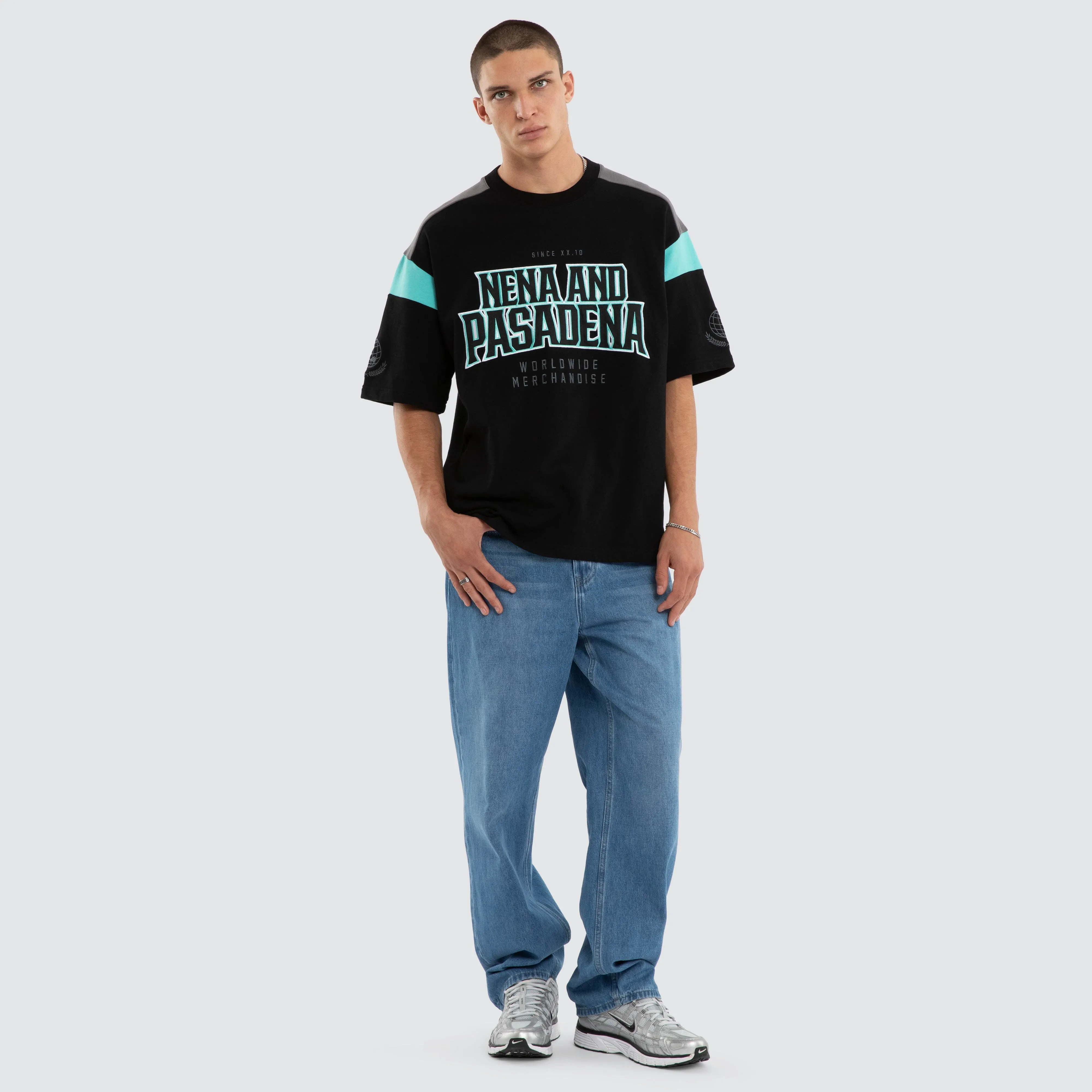 Conquer Loopback Raptor Tee Black/Turquoise sold by Nena and Pasadena product image thumbnail 5