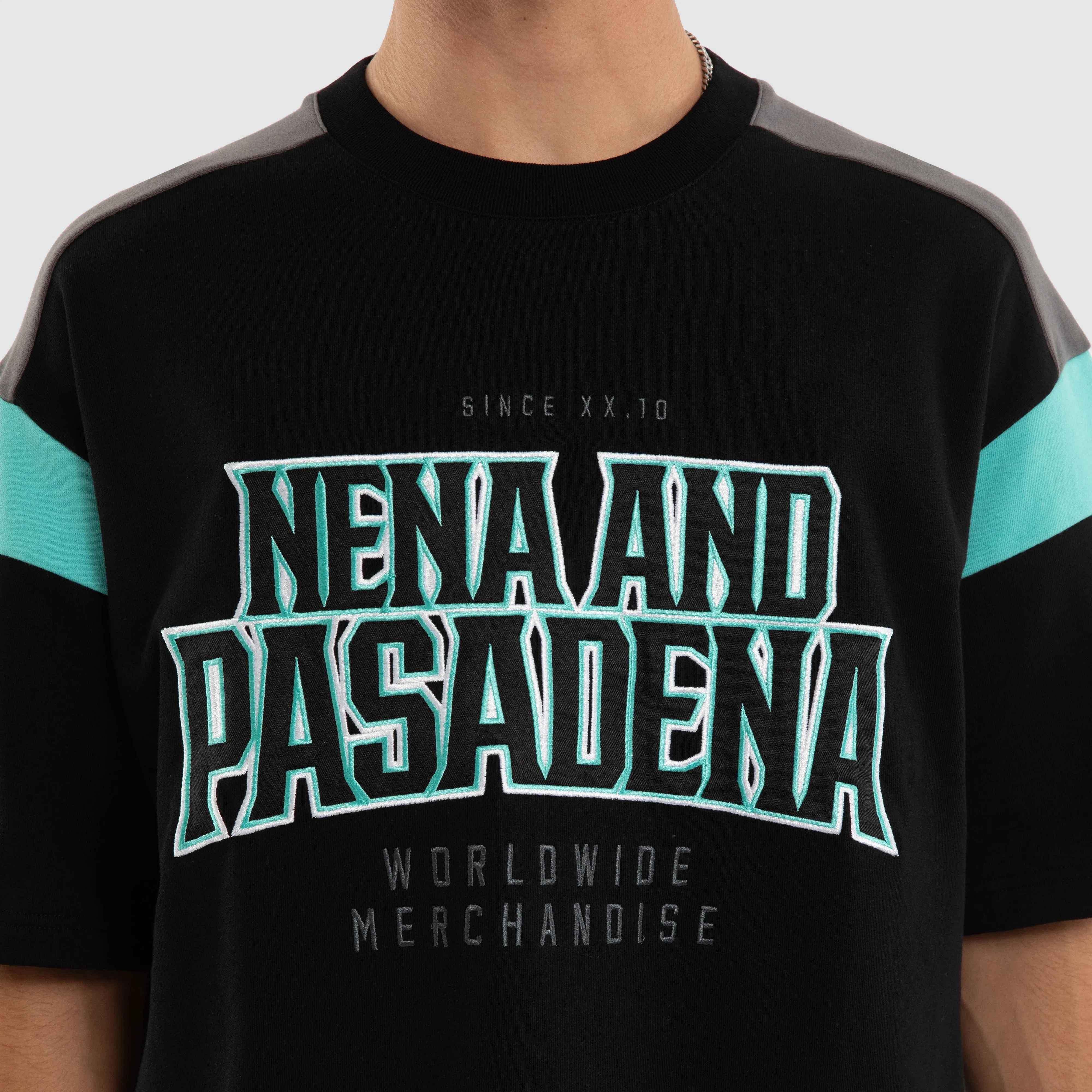 Conquer Loopback Raptor Tee Black/Turquoise sold by Nena and Pasadena product image thumbnail 4