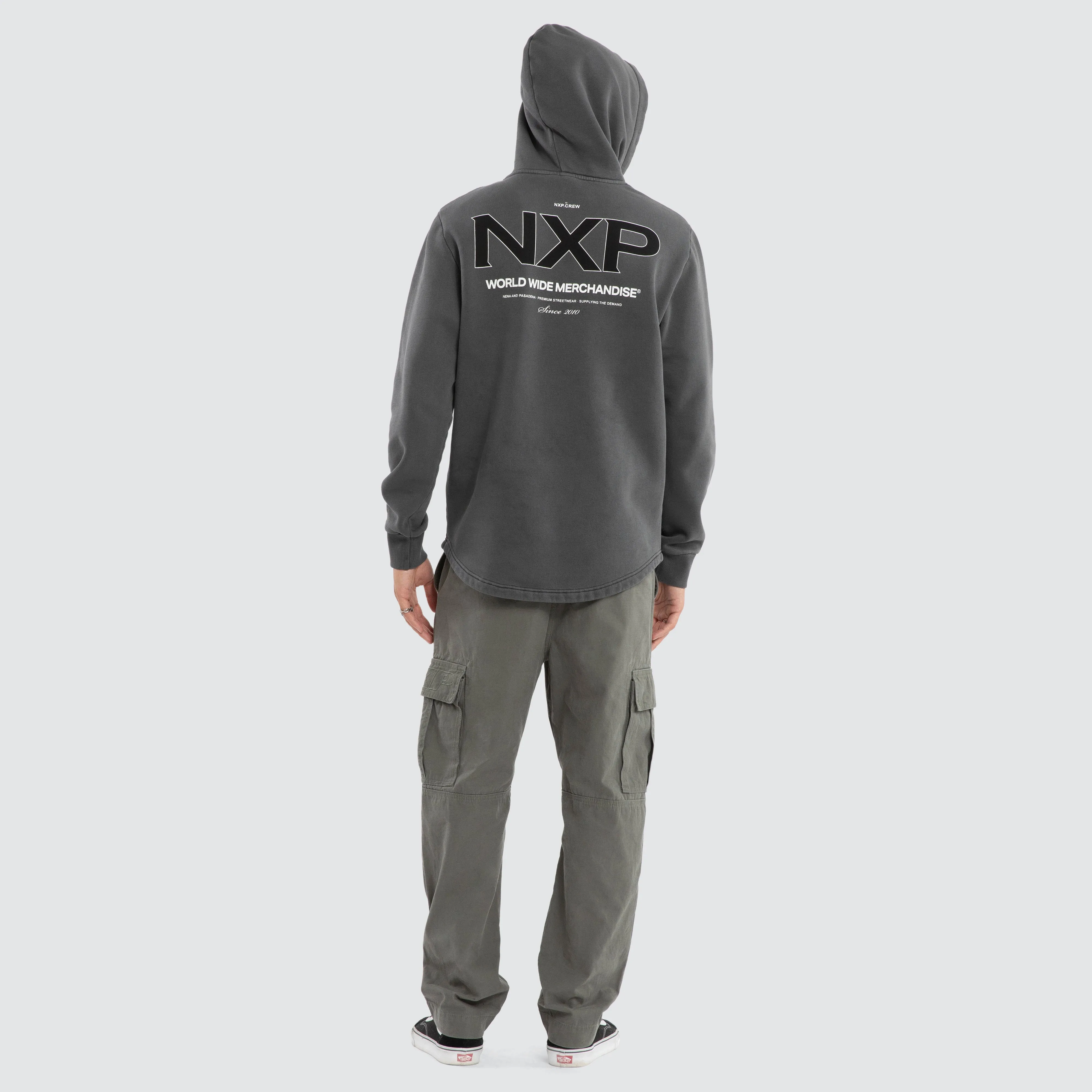 Peak Dual Curved Hoodie Pigment Charcoal sold by Nena and Pasadena product image thumbnail 5