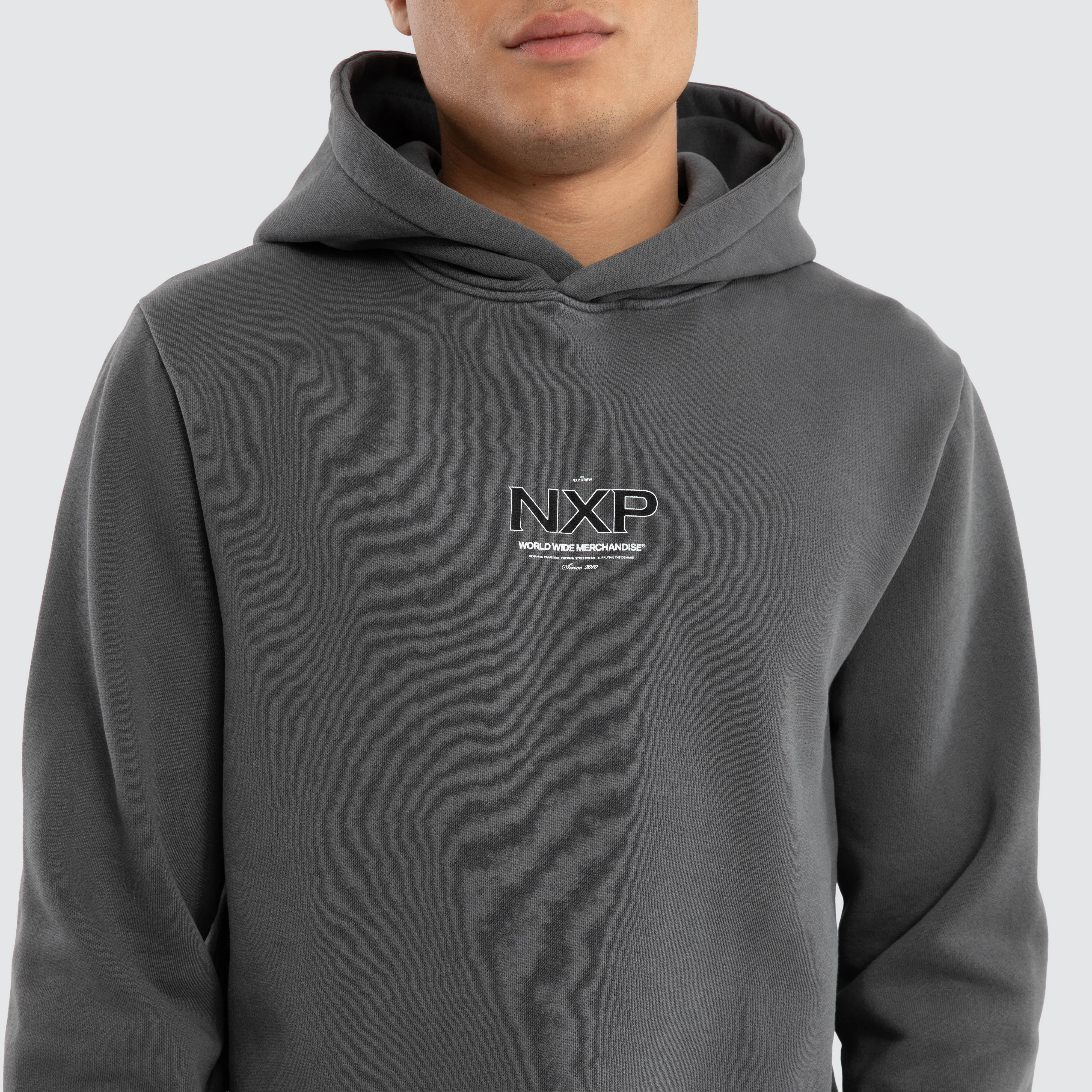 Peak Dual Curved Hoodie Pigment Charcoal sold by Nena and Pasadena product image thumbnail 3