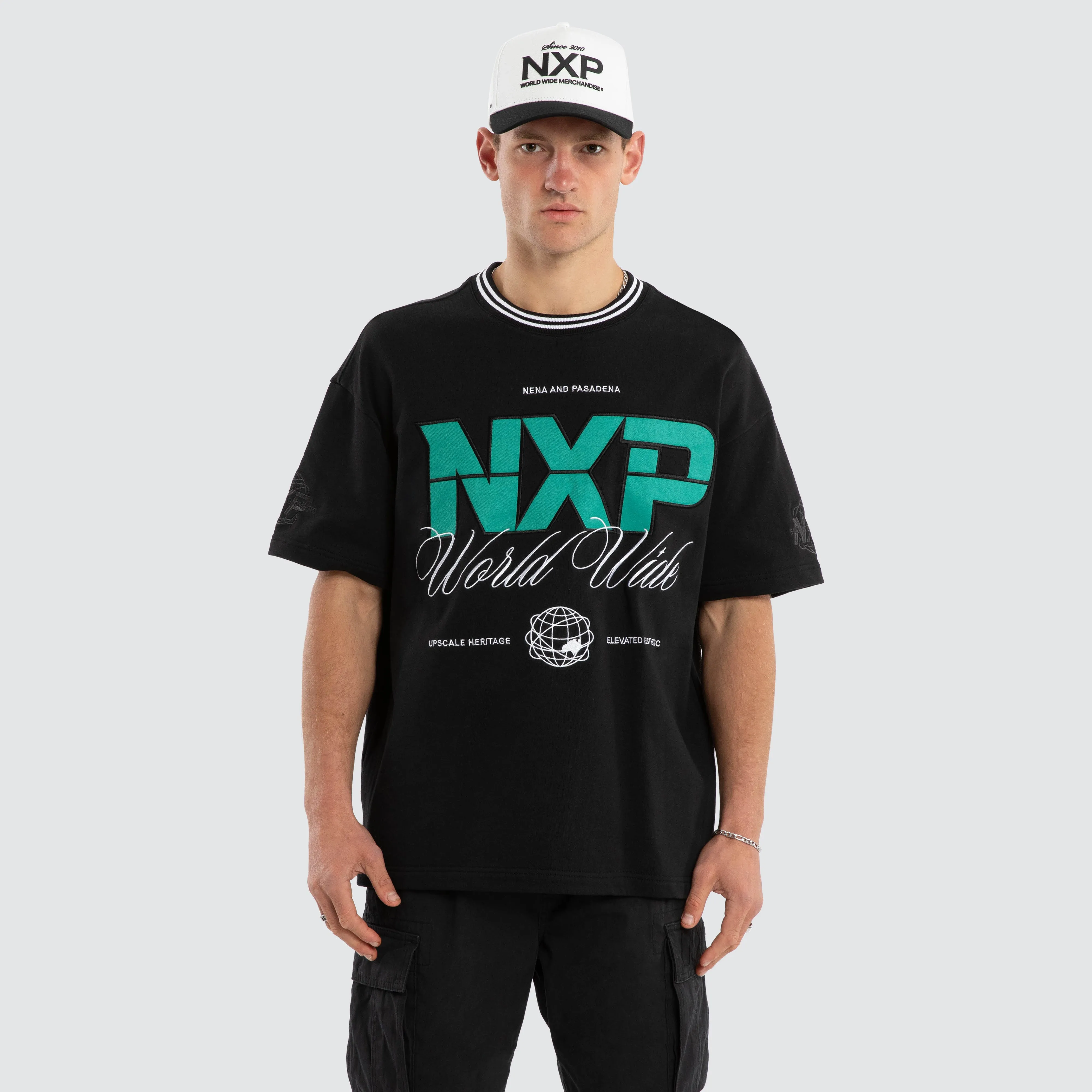 Fame Loopback Raptor Tee Anthracite Black sold by Nena and Pasadena