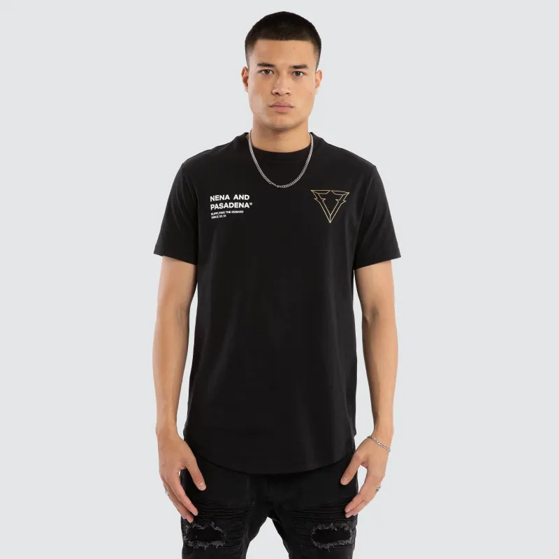 Forge Dual Curved Tee Jet Black made by Nena and Pasadena
