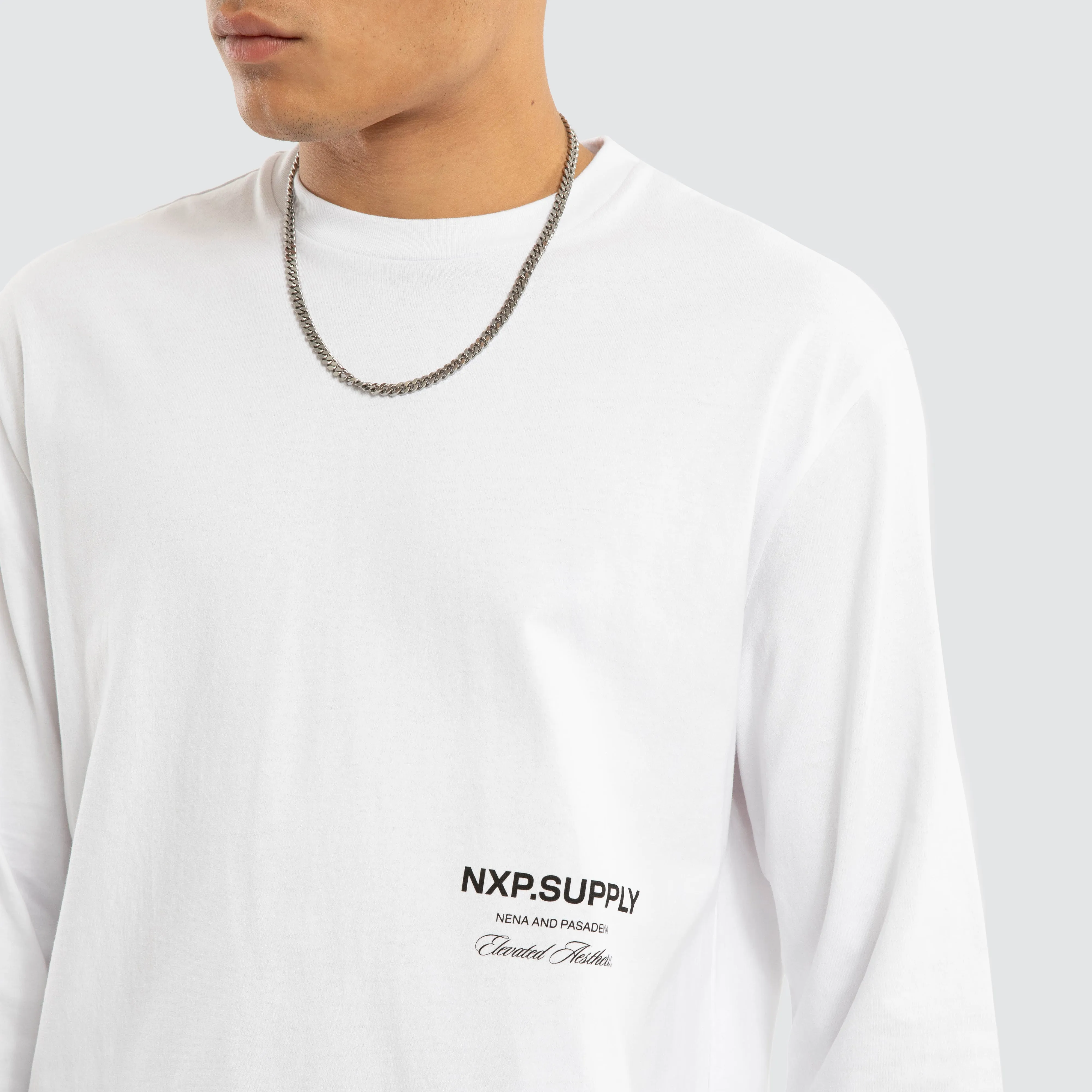 Threads Relaxed Longsleeve Tee Optical White sold by Nena and Pasadena product image thumbnail 2