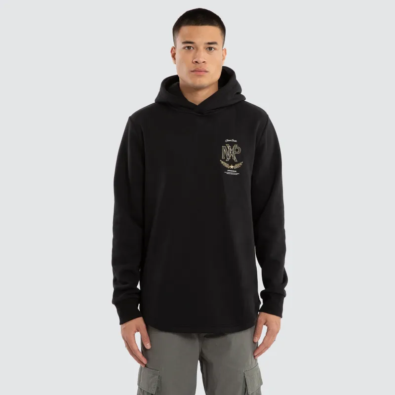 Ensemble Dual Curved Hoodie Jet Black sold by Nena and Pasadena