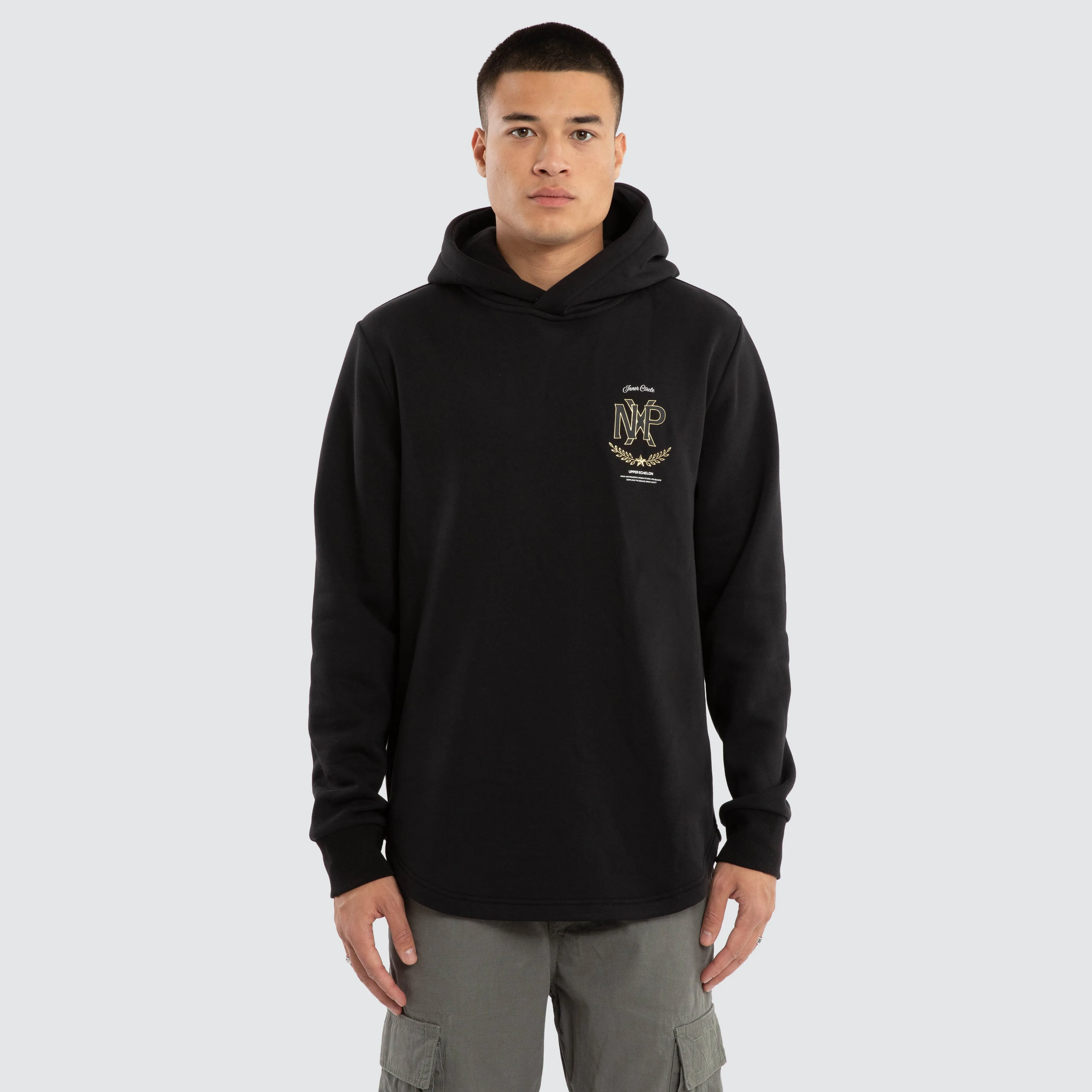 Ensemble Dual Curved Hoodie Jet Black sold by Nena and Pasadena