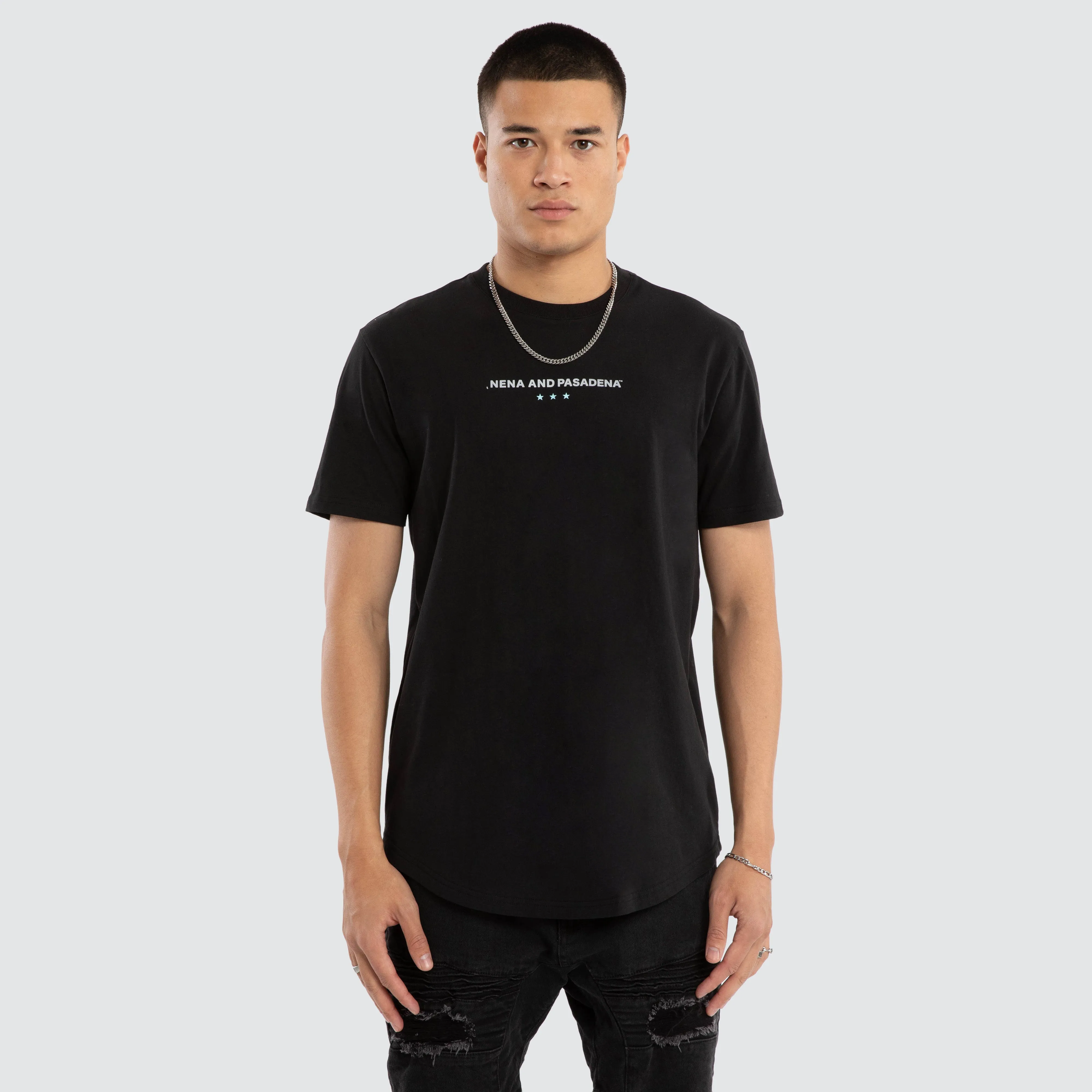 Inleash Dual Curved Tee Jet Black sold by Nena and Pasadena