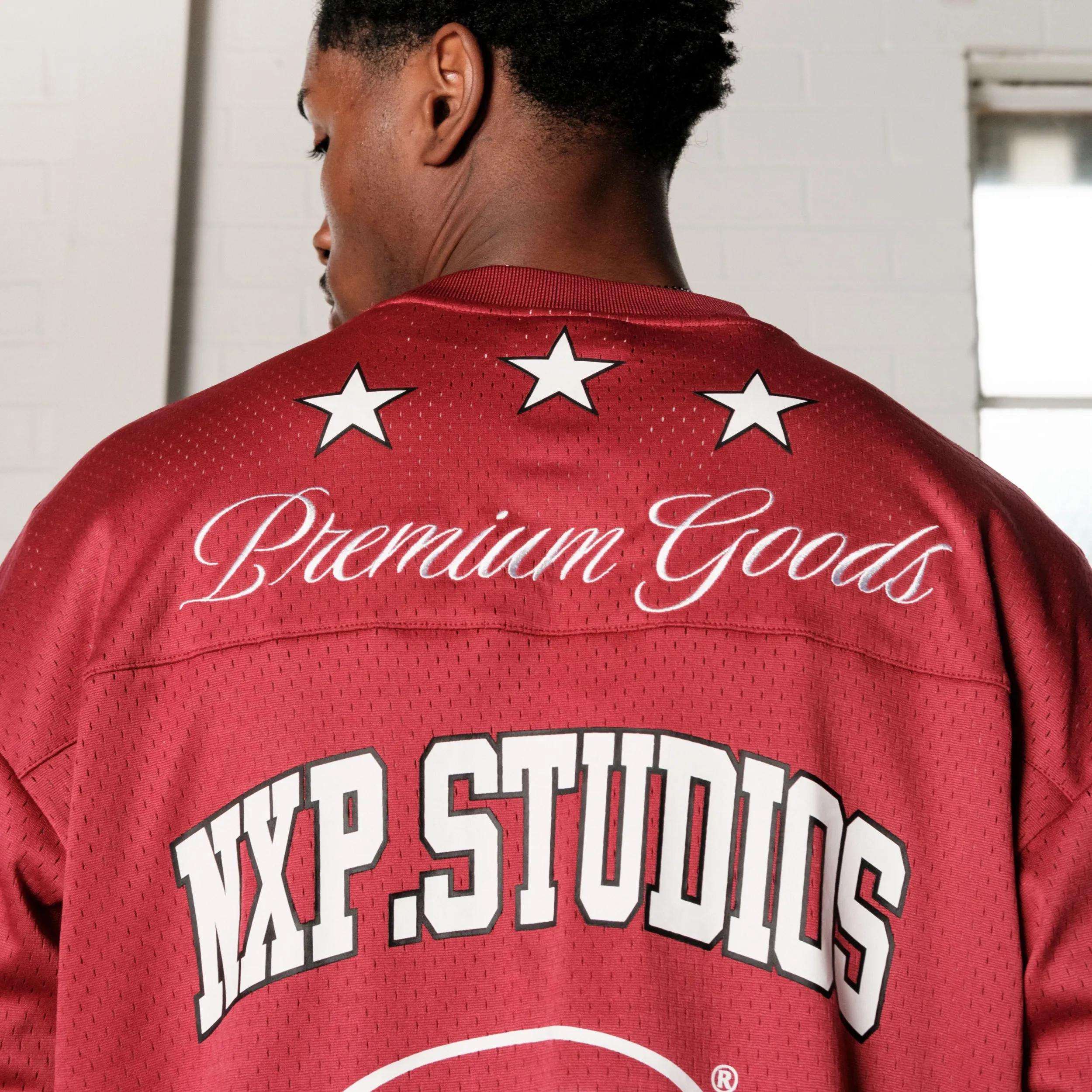 Offbeat Football Jersey Maroon sold by Nena and Pasadena product image thumbnail 2