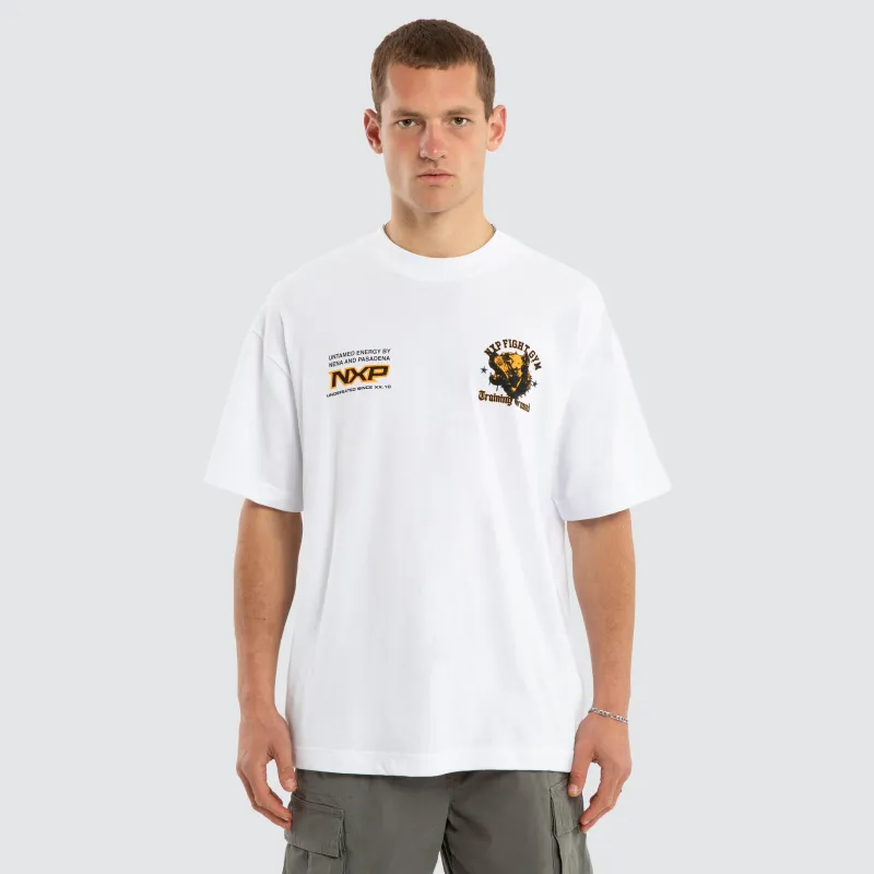 Beast Mode Raptor Tee Optical White sold by Nena and Pasadena