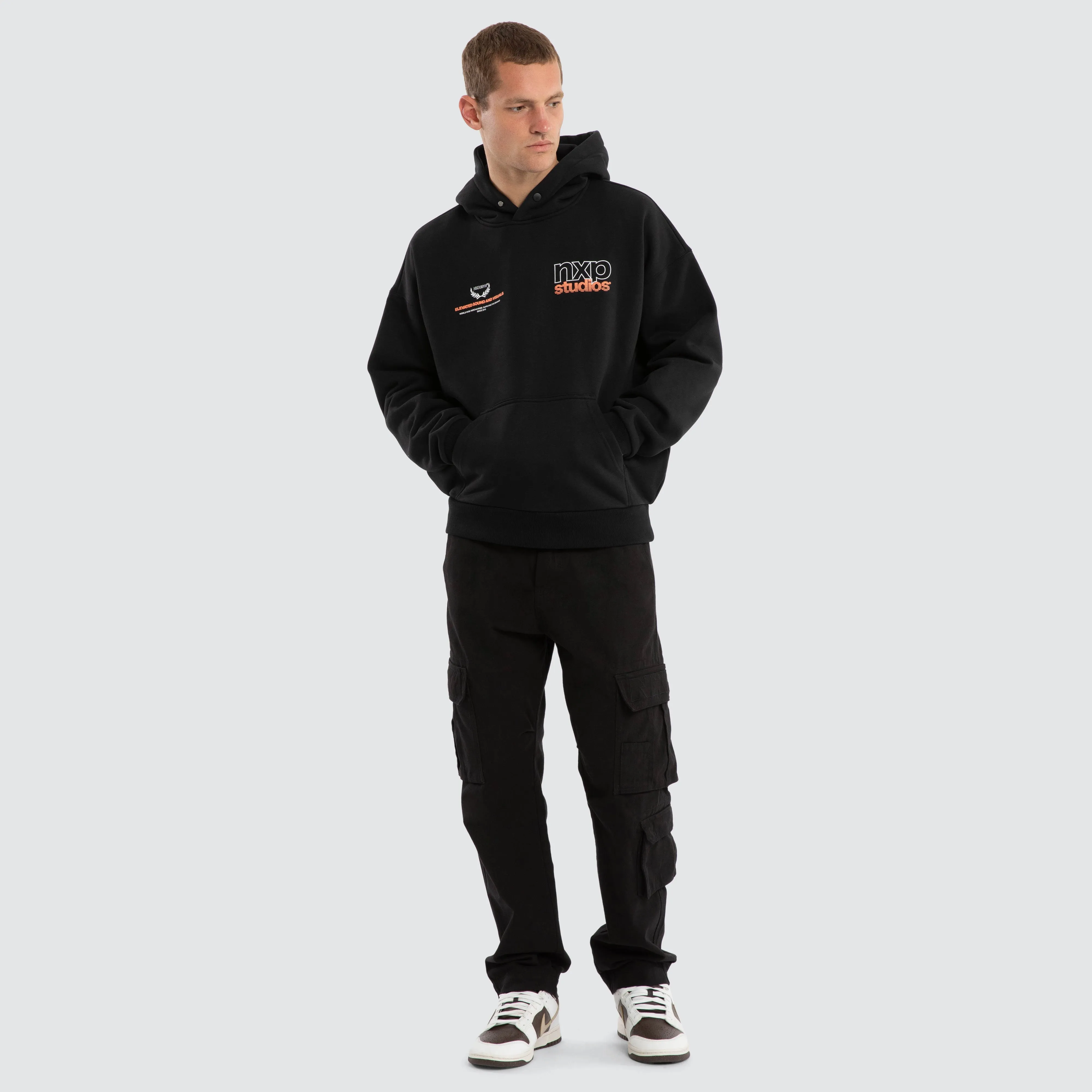 Major Box Fit Hoodie Anthracite Black sold by Nena and Pasadena product image thumbnail 5