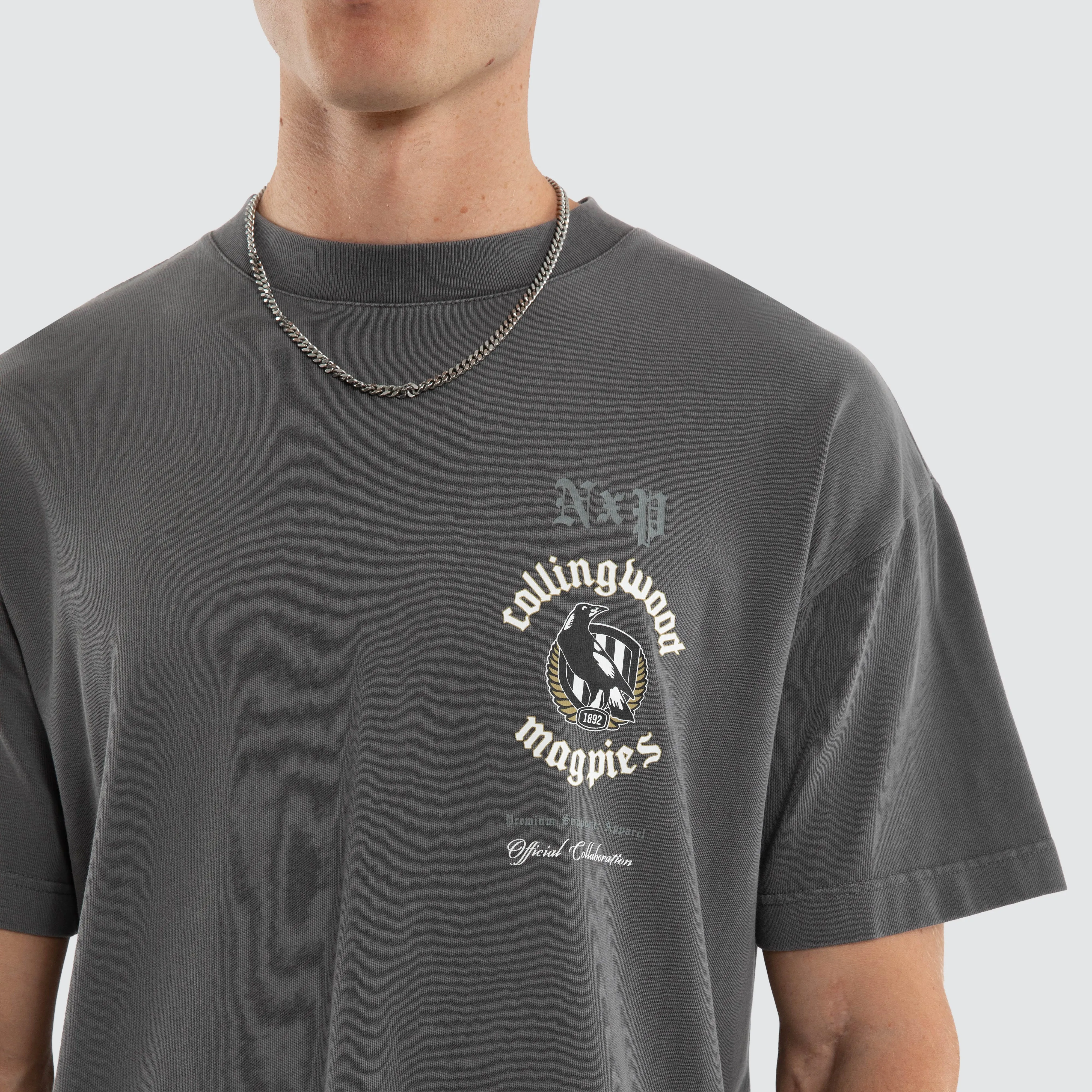 Collingwood Magpies Off-Season Tee Pigment Charcoal sold by Nena and Pasadena product image thumbnail 2