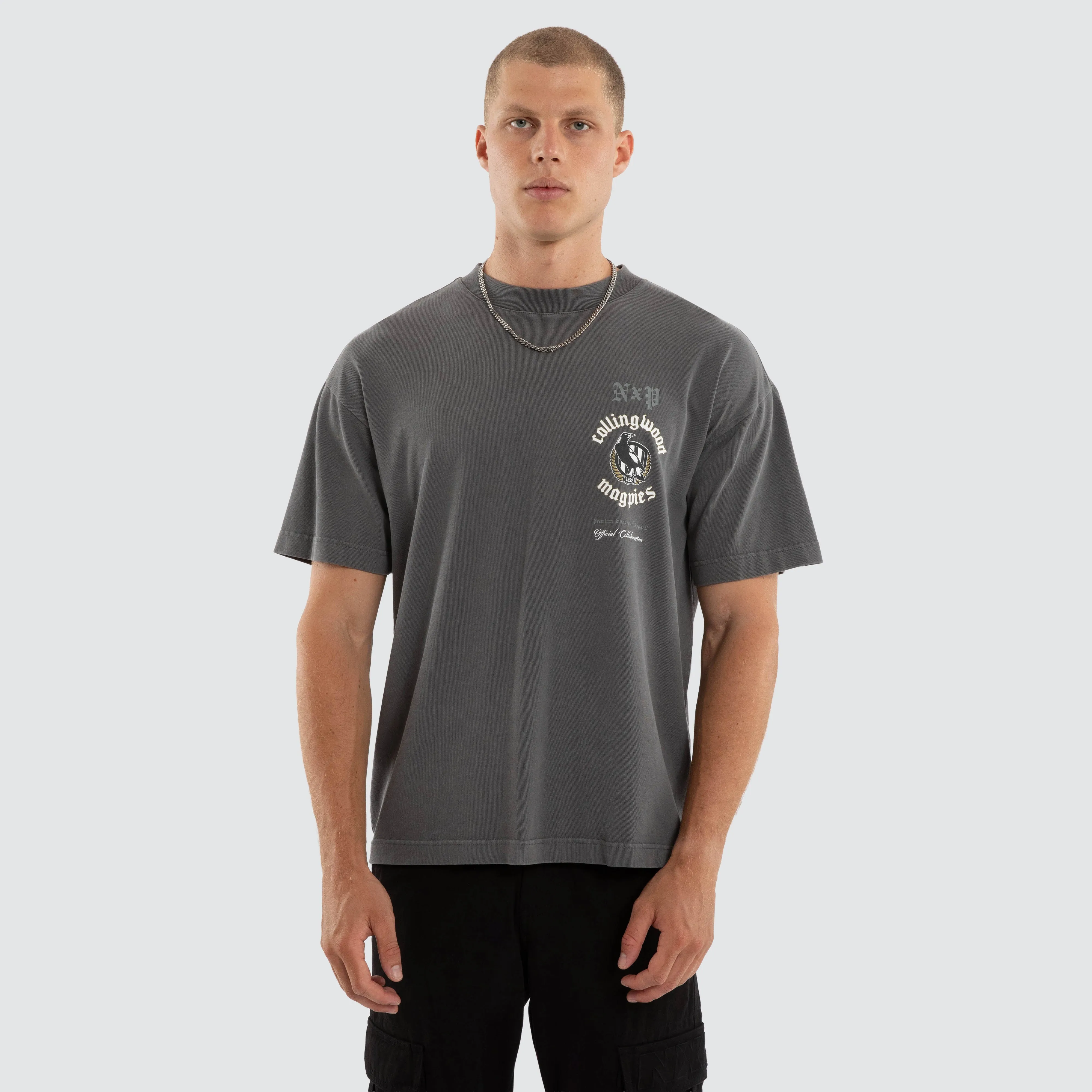 Collingwood Magpies Off-Season Tee Pigment Charcoal sold by Nena and Pasadena product image thumbnail 4