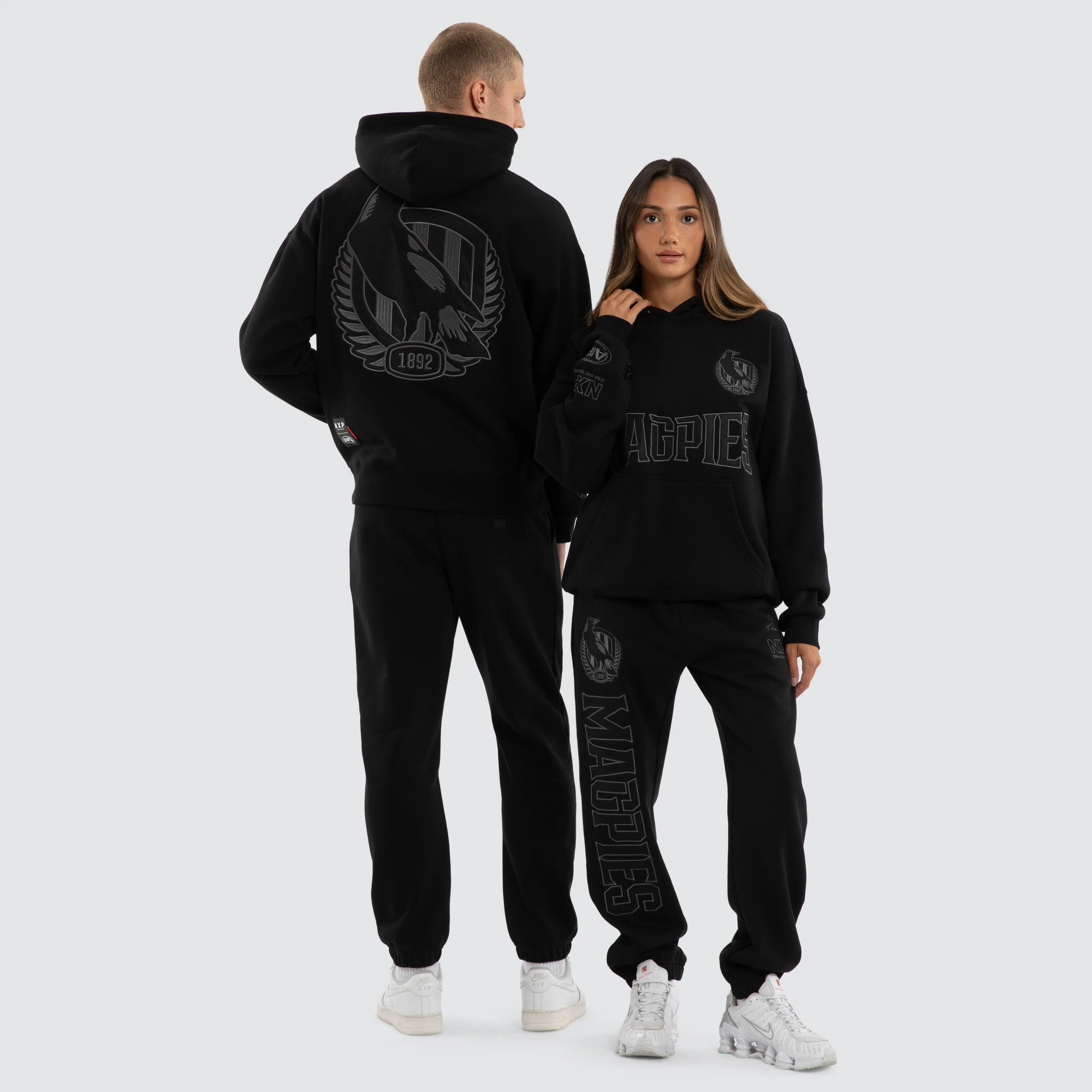 Collingwood Magpies Persistent Hoodie Jet Black sold by Nena and Pasadena product image thumbnail 4