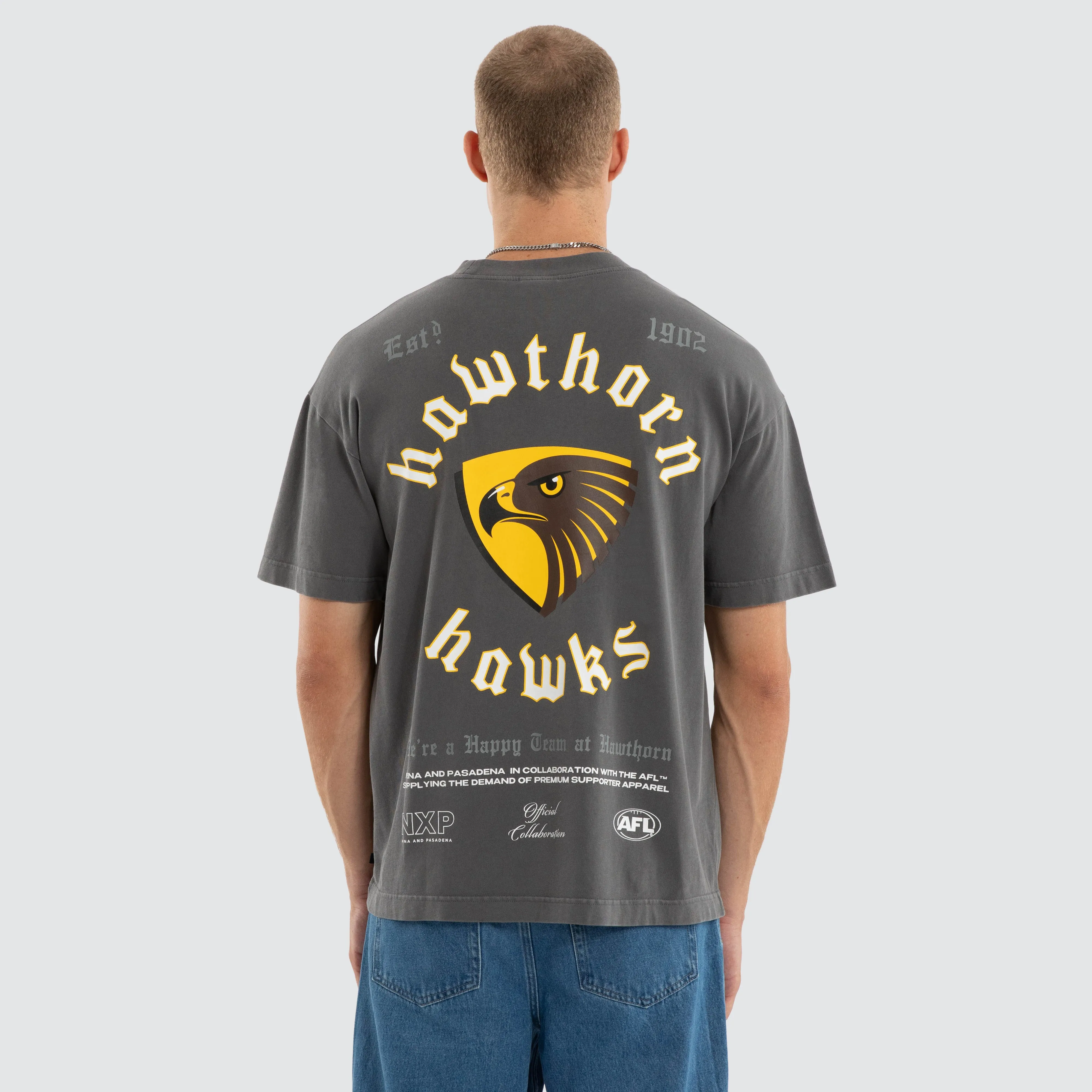 Hawthorn Hawks Off-Season Tee Pigment Charcoal sold by Nena and Pasadena product image thumbnail 3