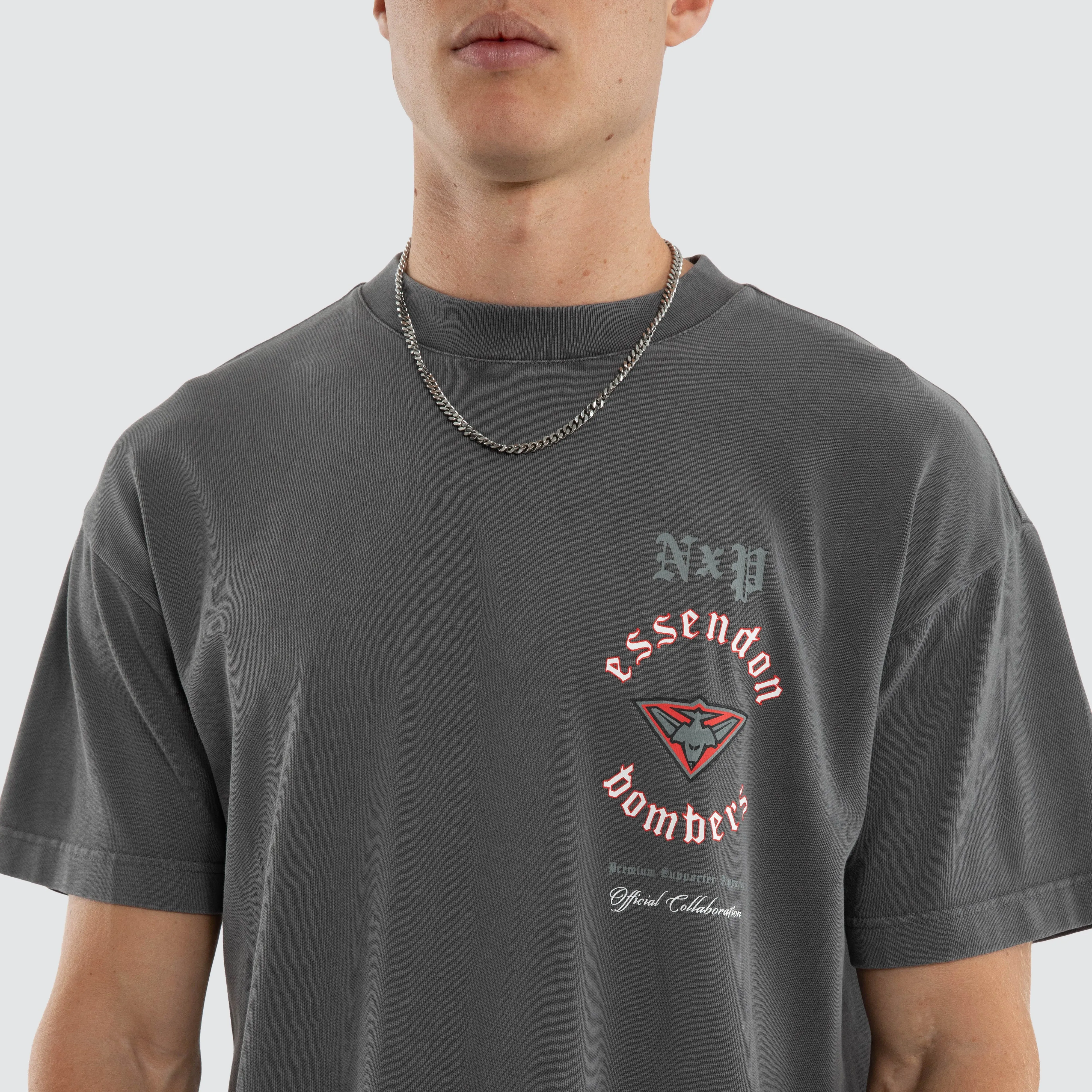 Essendon Bombers Off-Season Tee Pigment Charcoal sold by Nena and Pasadena product image thumbnail 3