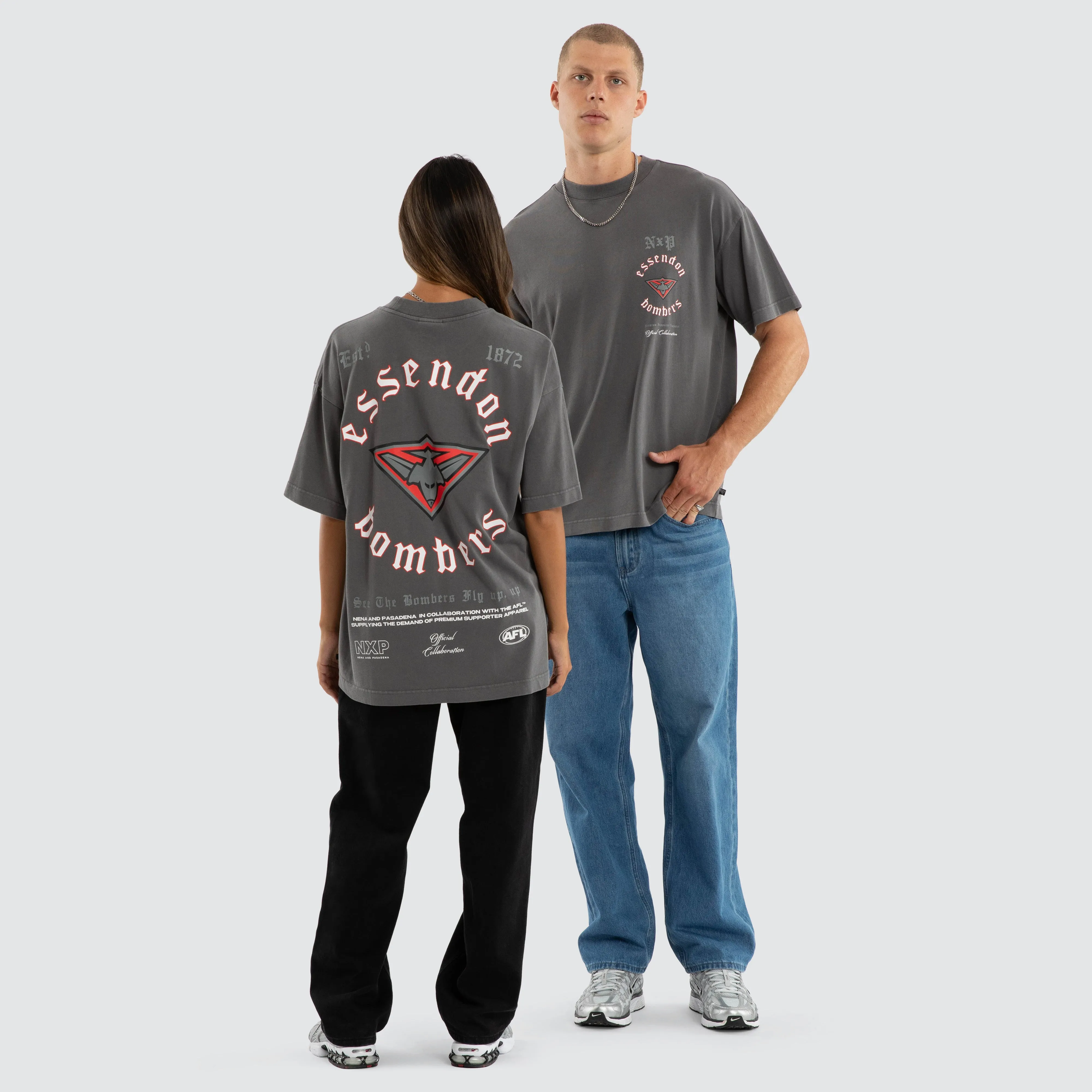 Essendon Bombers Off-Season Tee Pigment Charcoal sold by Nena and Pasadena product image thumbnail 5