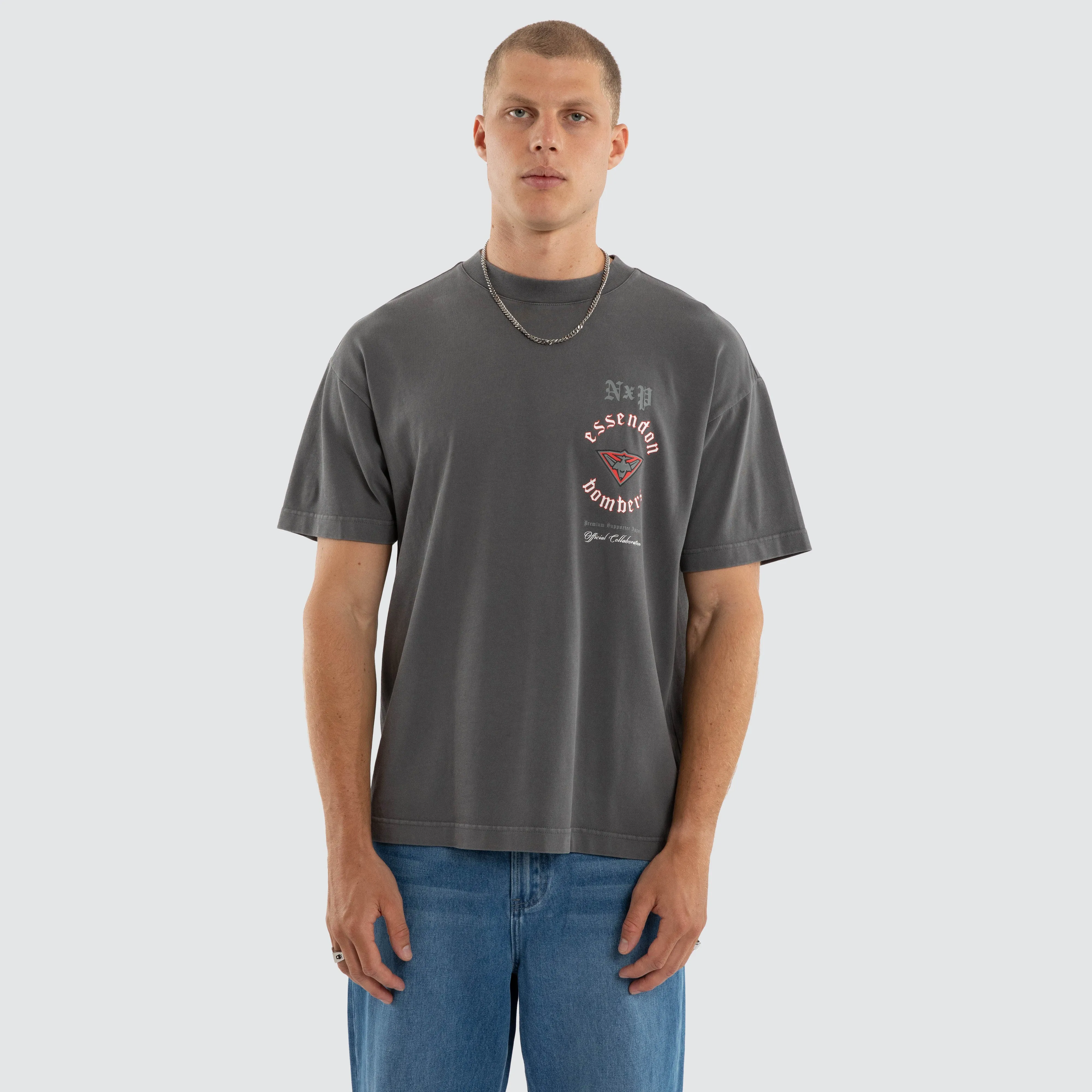 Essendon Bombers Off-Season Tee Pigment Charcoal sold by Nena and Pasadena product image thumbnail 4