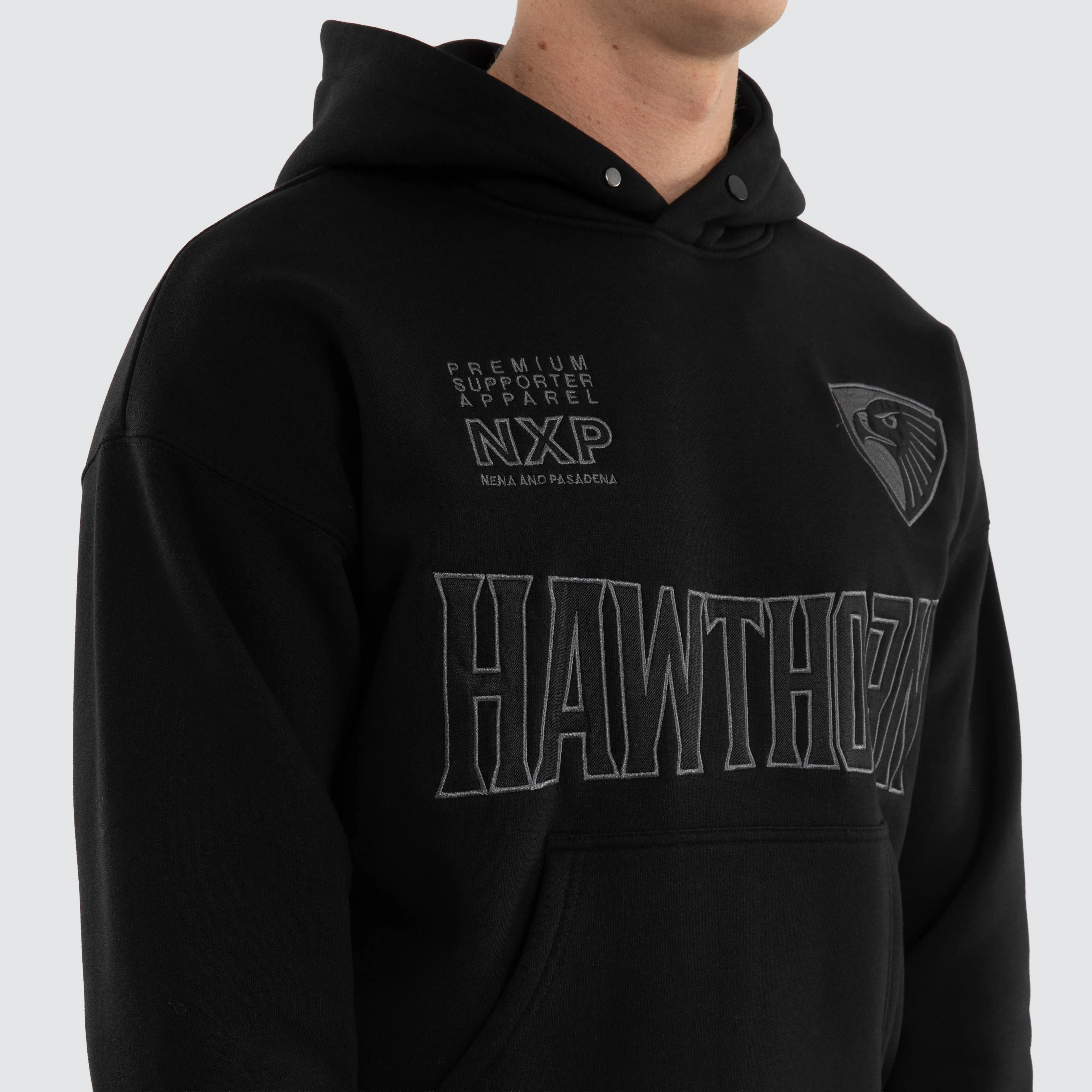 Hawthorn Hawks Persistent Hoodie Jet Black sold by Nena and Pasadena product image thumbnail 2