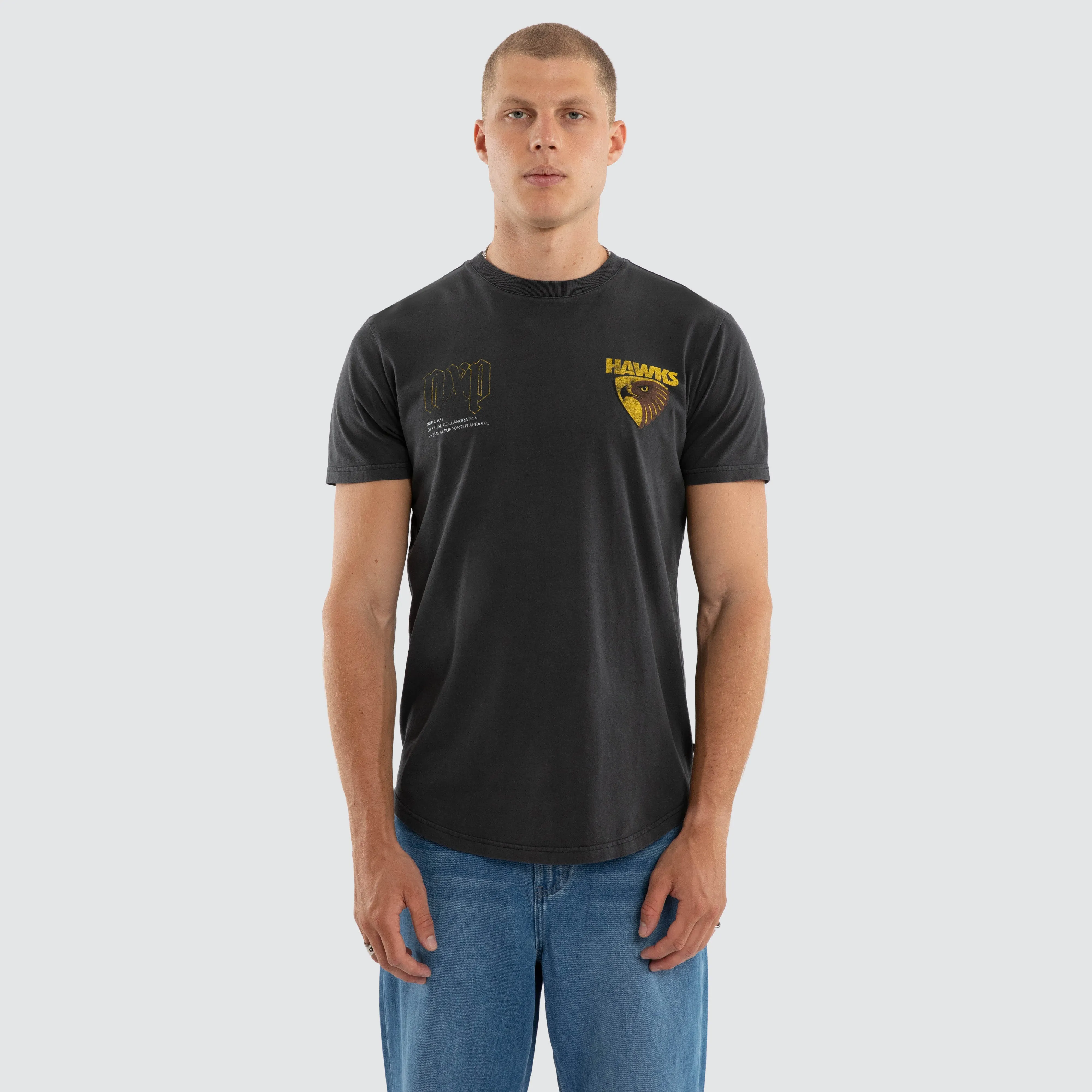 Hawthorn Hawks Active Vintage Tee Pigment Asphalt sold by Nena and Pasadena product image thumbnail 2