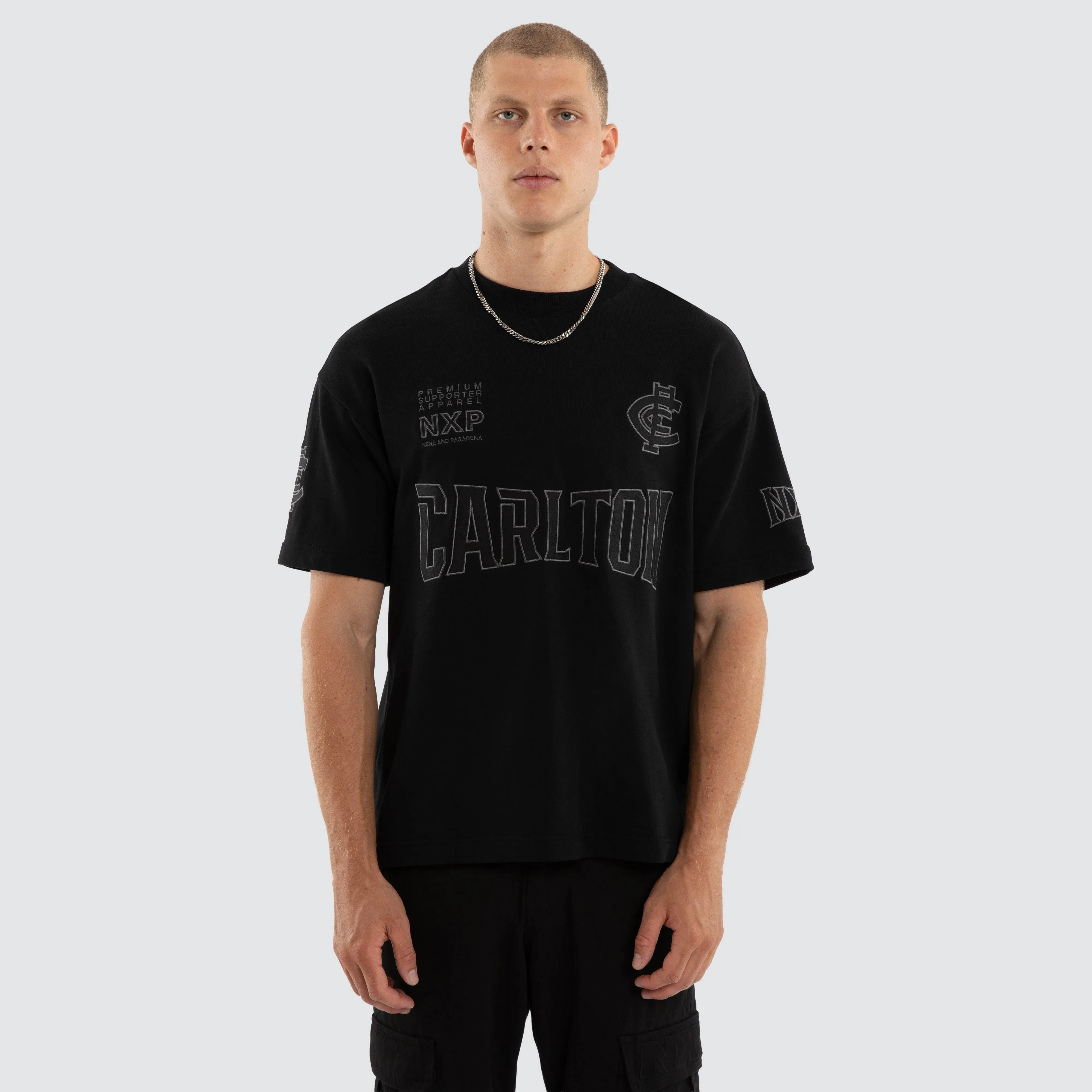 Carlton Blues Perform Loopback Tee Jet Black sold by Nena and Pasadena product image thumbnail 2