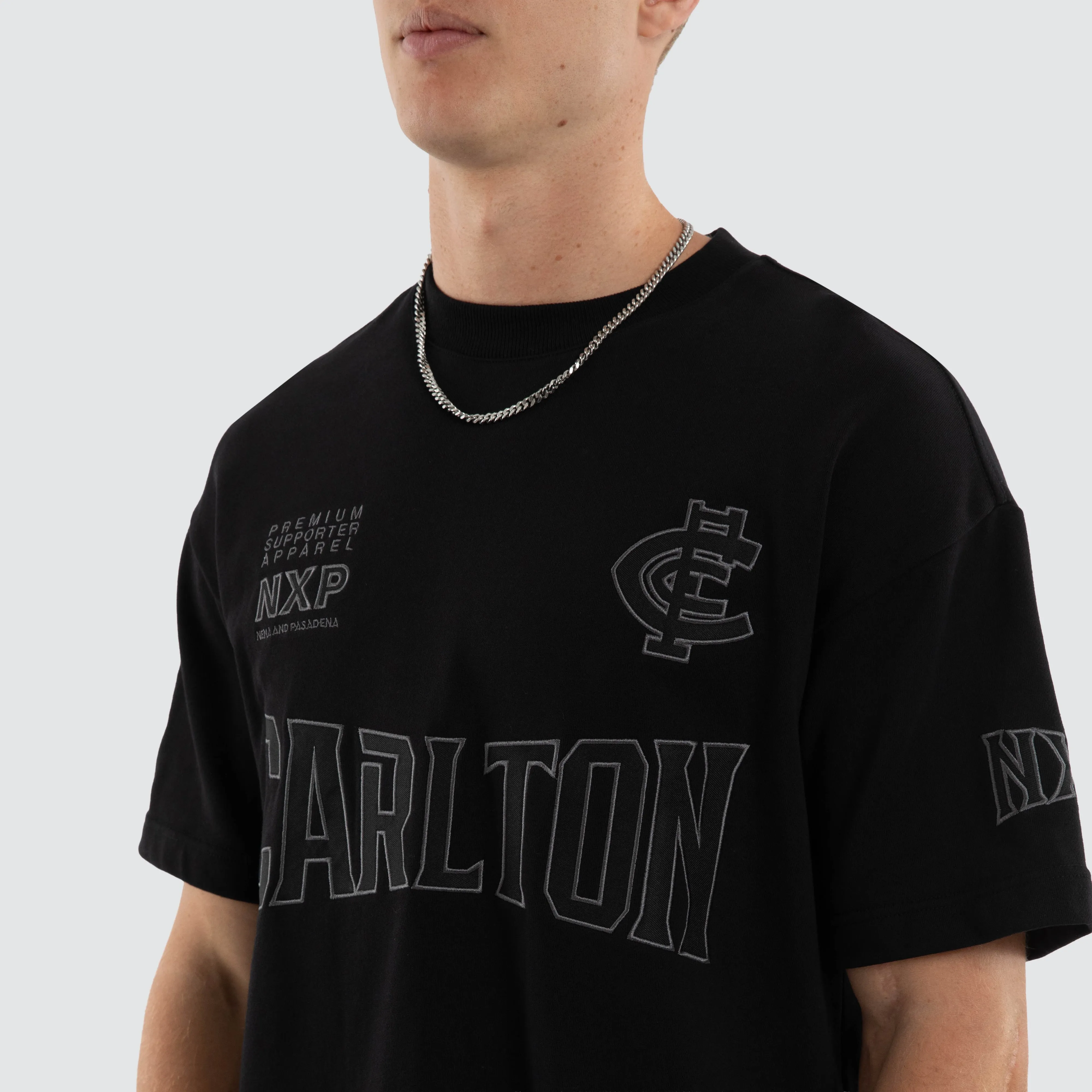 Carlton Blues Perform Loopback Tee Jet Black sold by Nena and Pasadena product image thumbnail 3