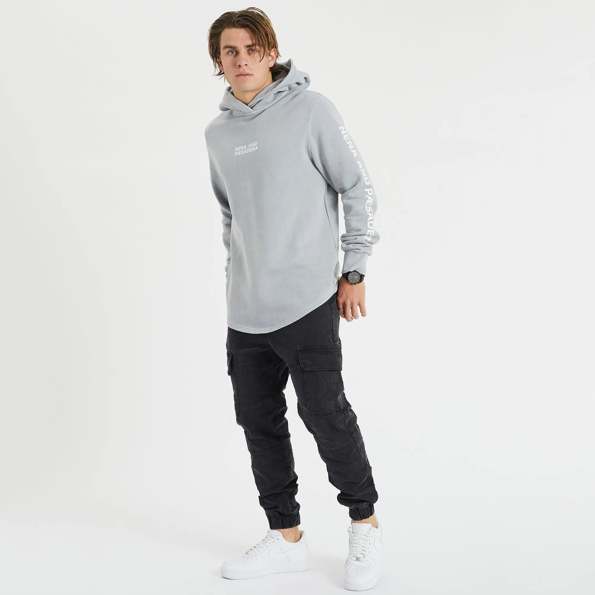 Future Hooded Dual Curved Hoodie Pigment Alloy sold by Nena and Pasadena product image thumbnail 4