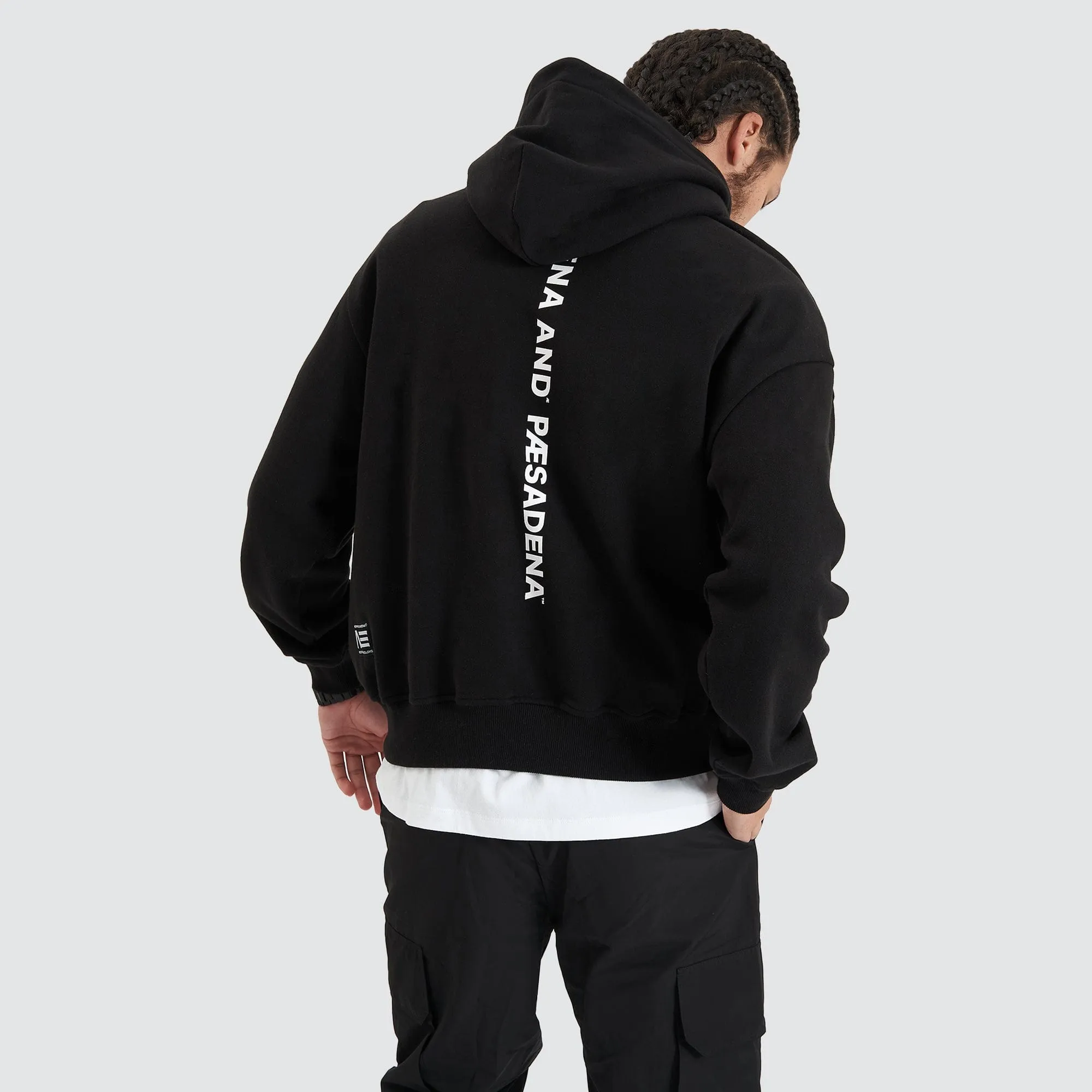 Umpire Heavy Box Fit Hooded Sweater Jet Black sold by Nena and Pasadena product image thumbnail 3