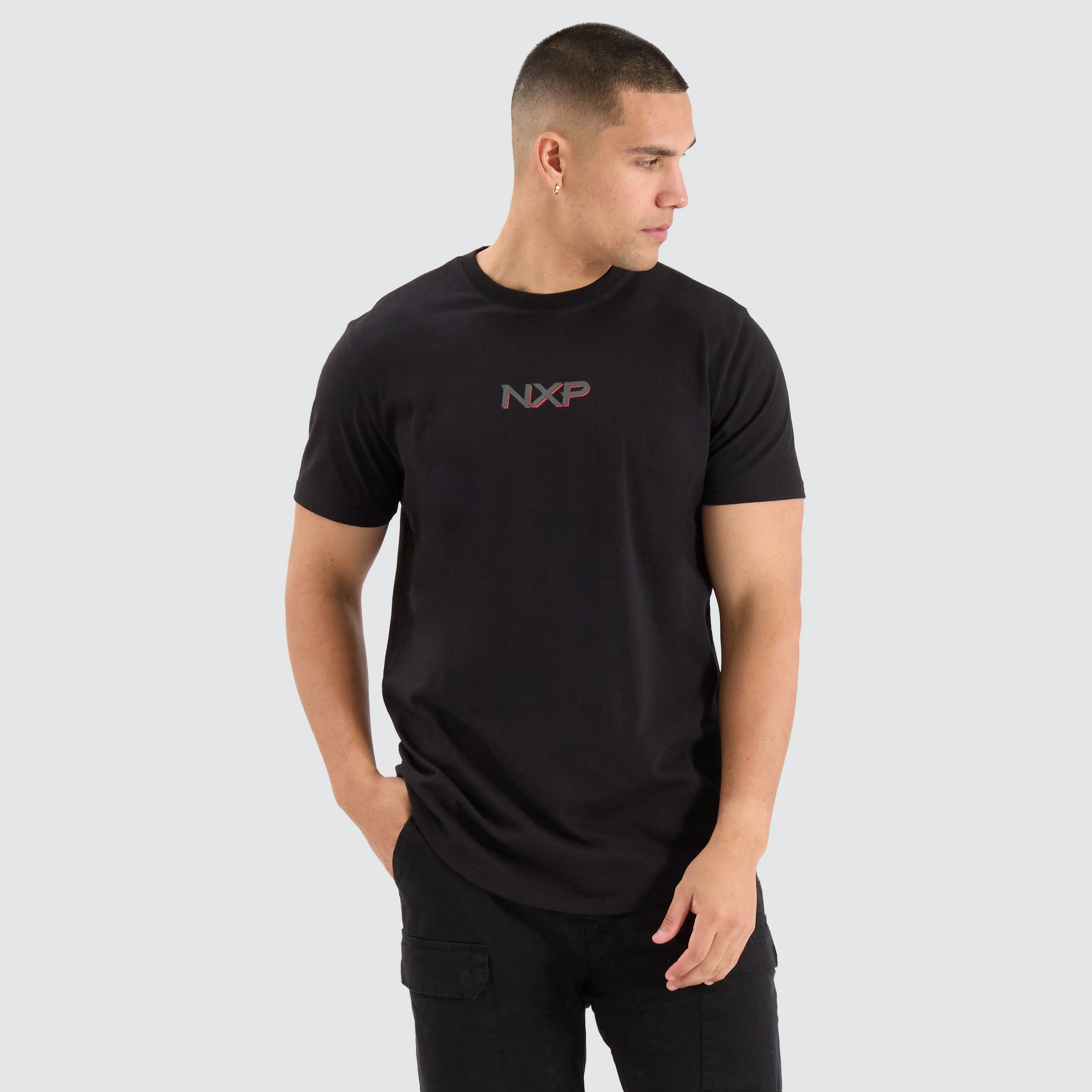 Reverse Dual Curved Tee Jet Black sold by Nena and Pasadena product image thumbnail 3