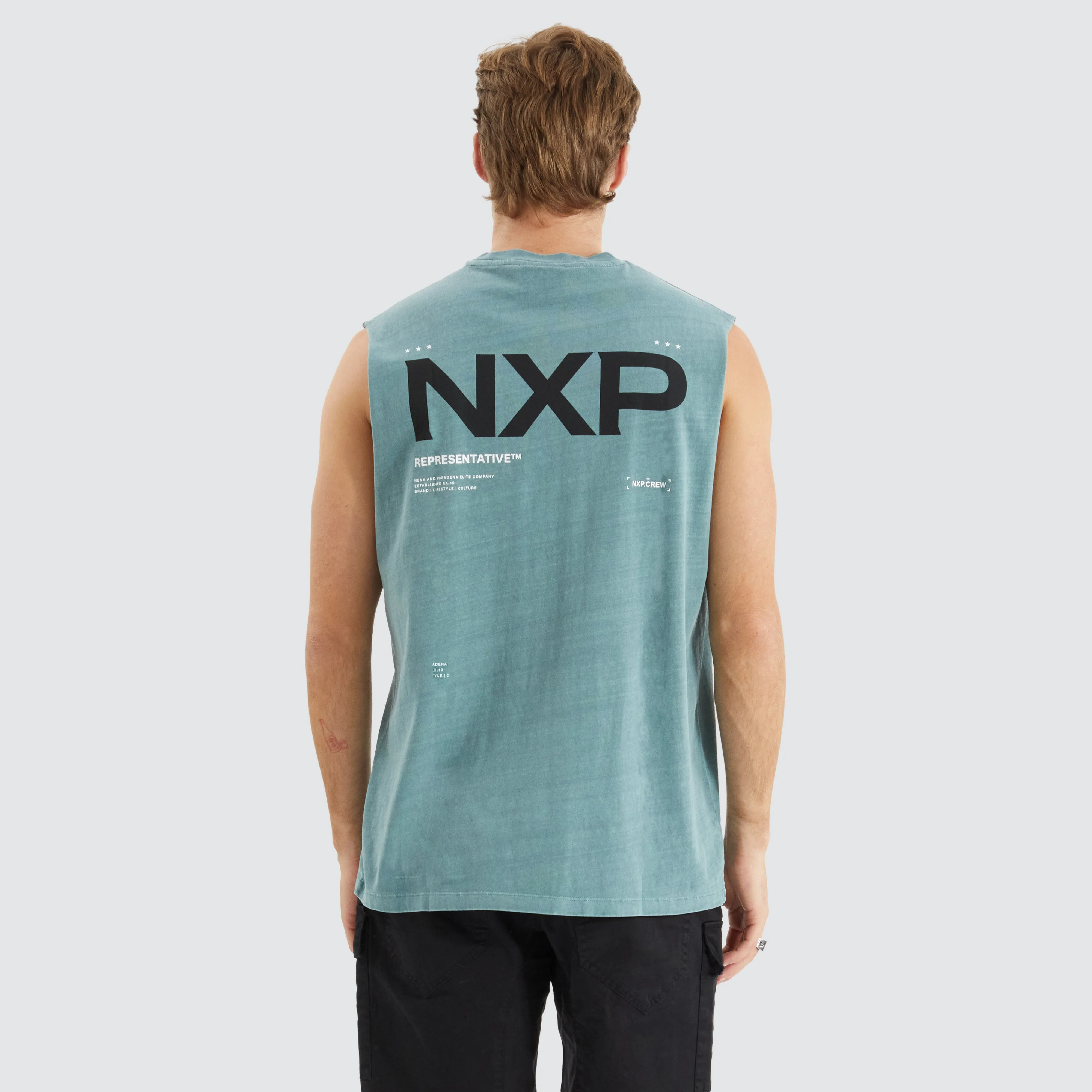 Delta Time Relaxed Muscle Tee Pigment Trooper sold by Nena and Pasadena product image thumbnail 2