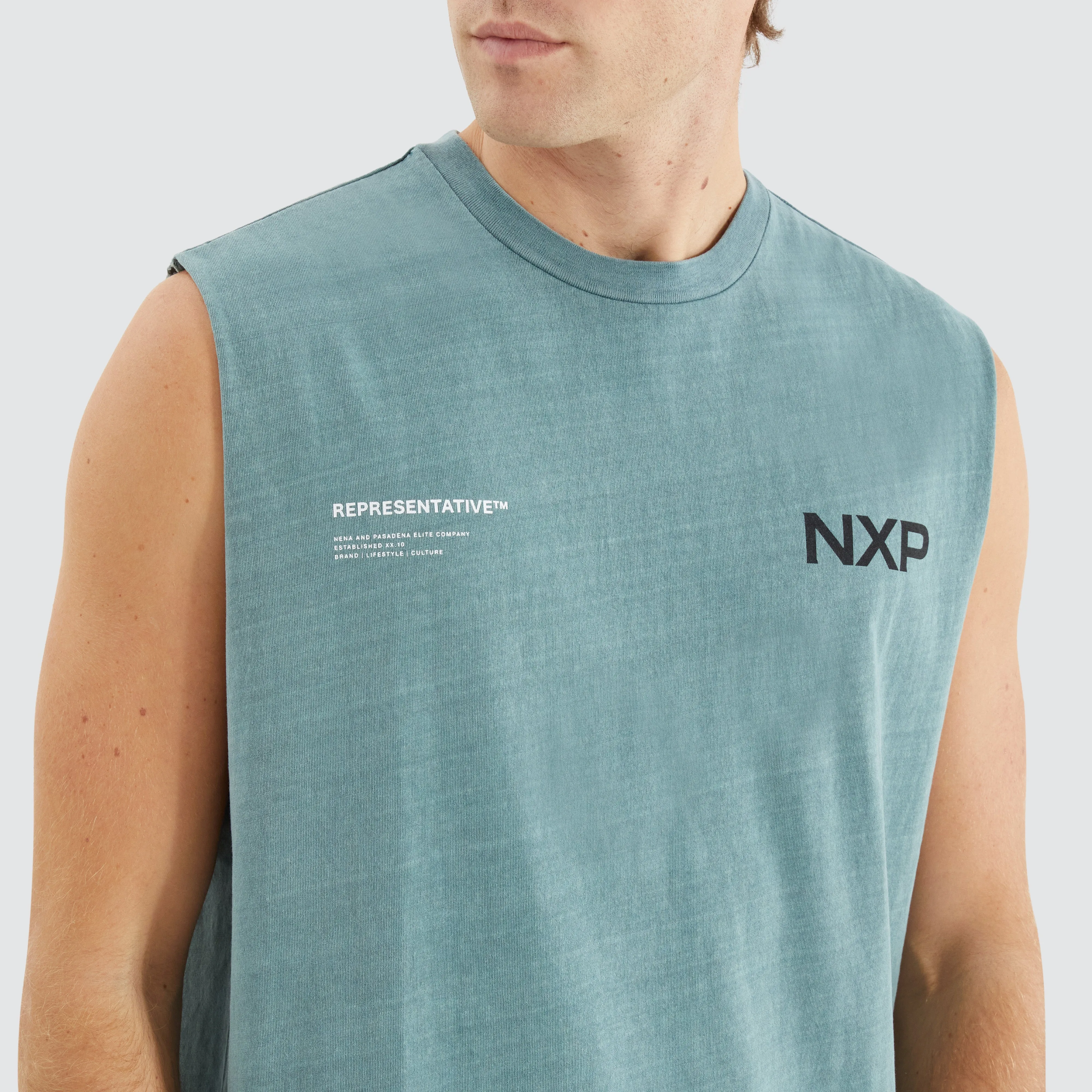 Delta Time Relaxed Muscle Tee Pigment Trooper sold by Nena and Pasadena product image thumbnail 3