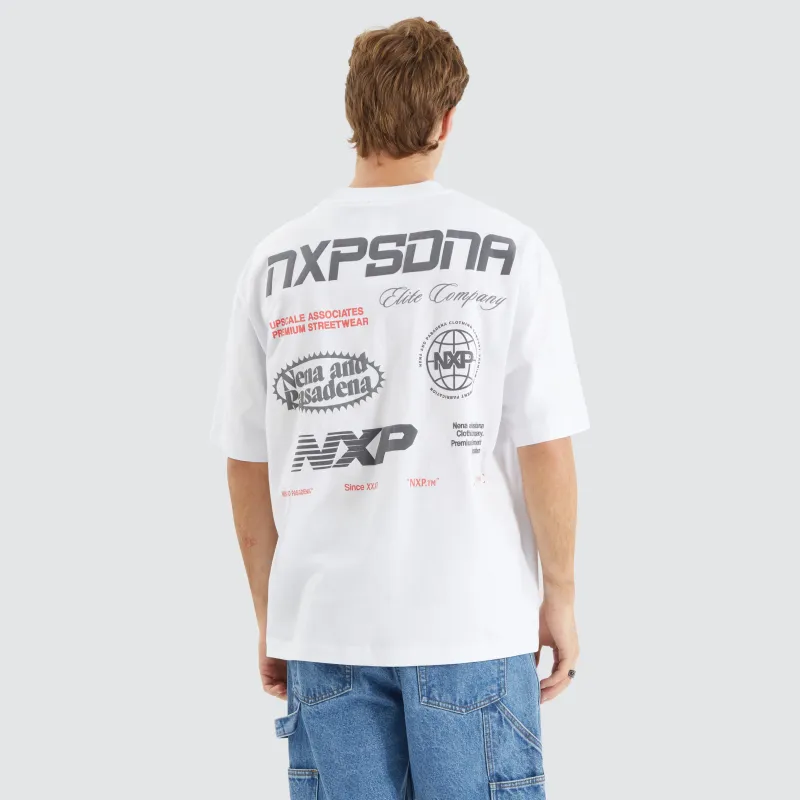 Agile Oversized Tee Optical White sold by Nena and Pasadena