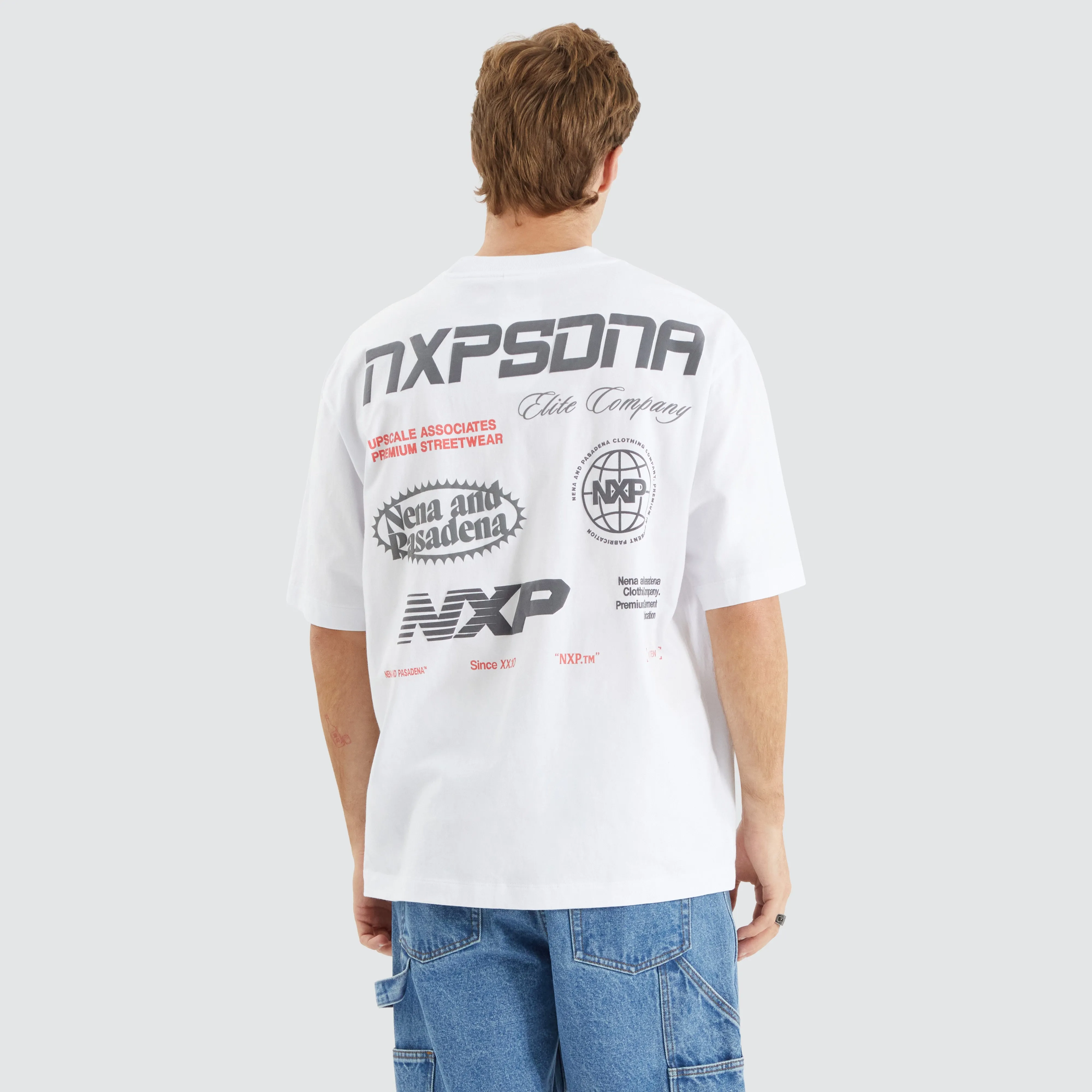 Agile Oversized Tee Optical White sold by Nena and Pasadena