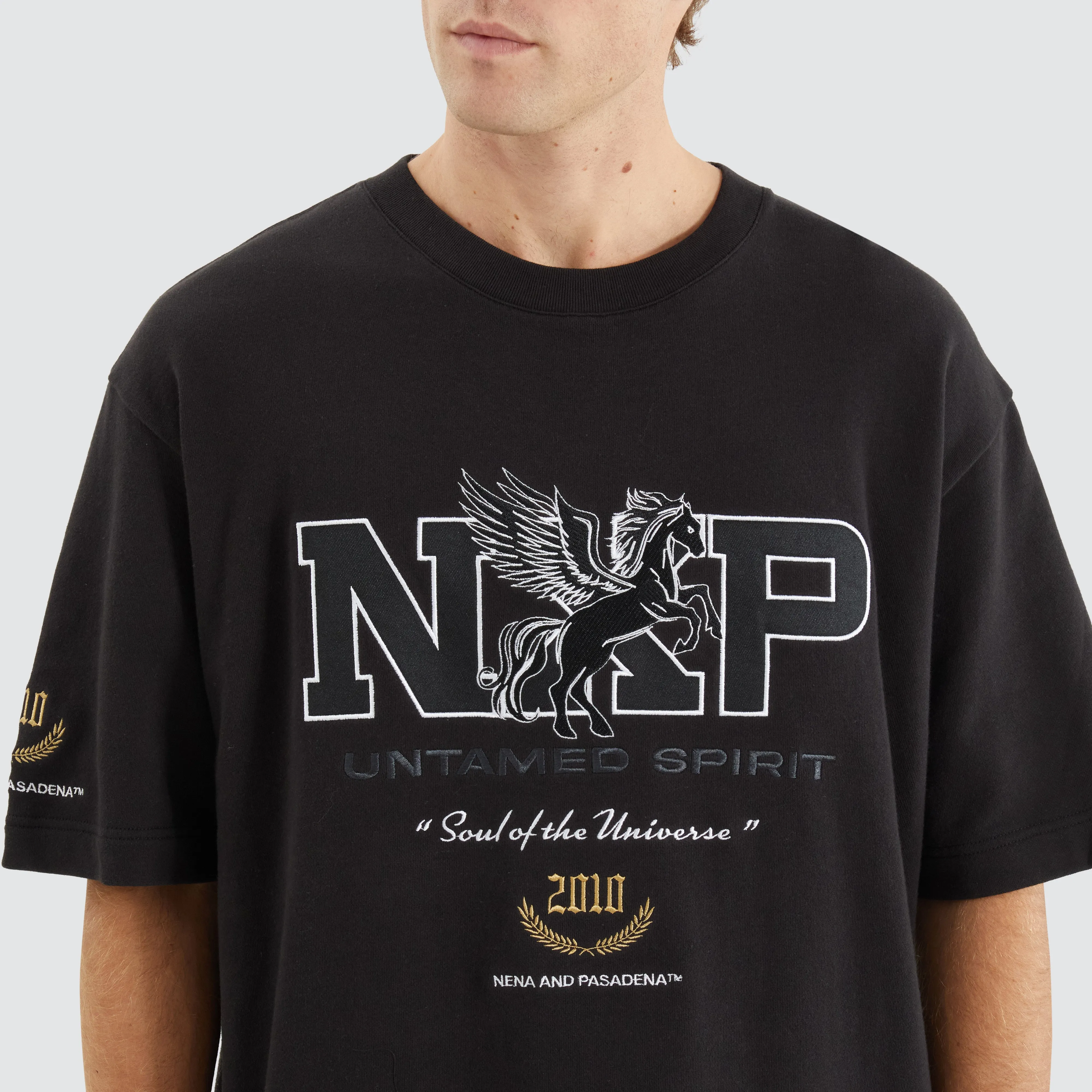 Fatal Loopback Oversized Tee Jet Black sold by Nena and Pasadena product image thumbnail 3