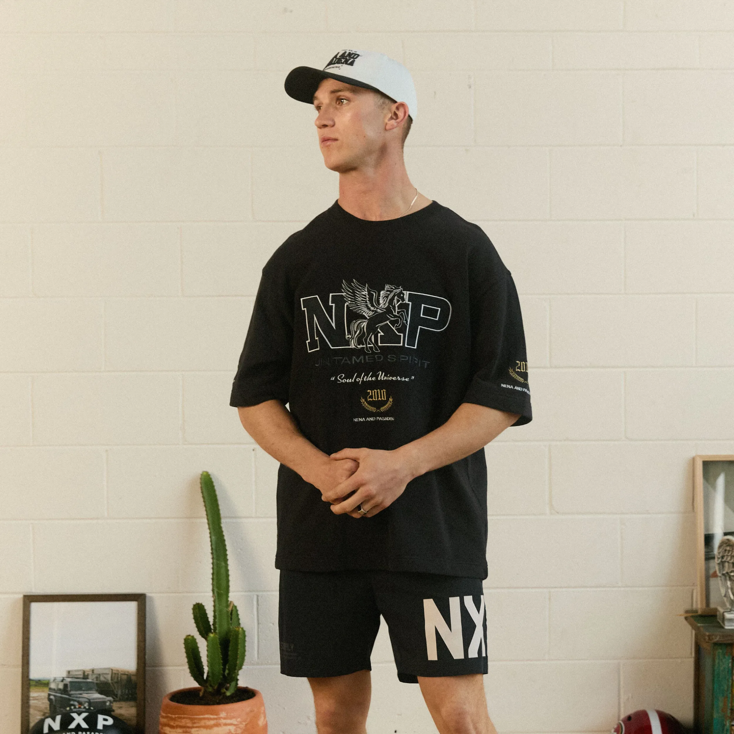 Fatal Loopback Oversized Tee Jet Black sold by Nena and Pasadena product image thumbnail 2