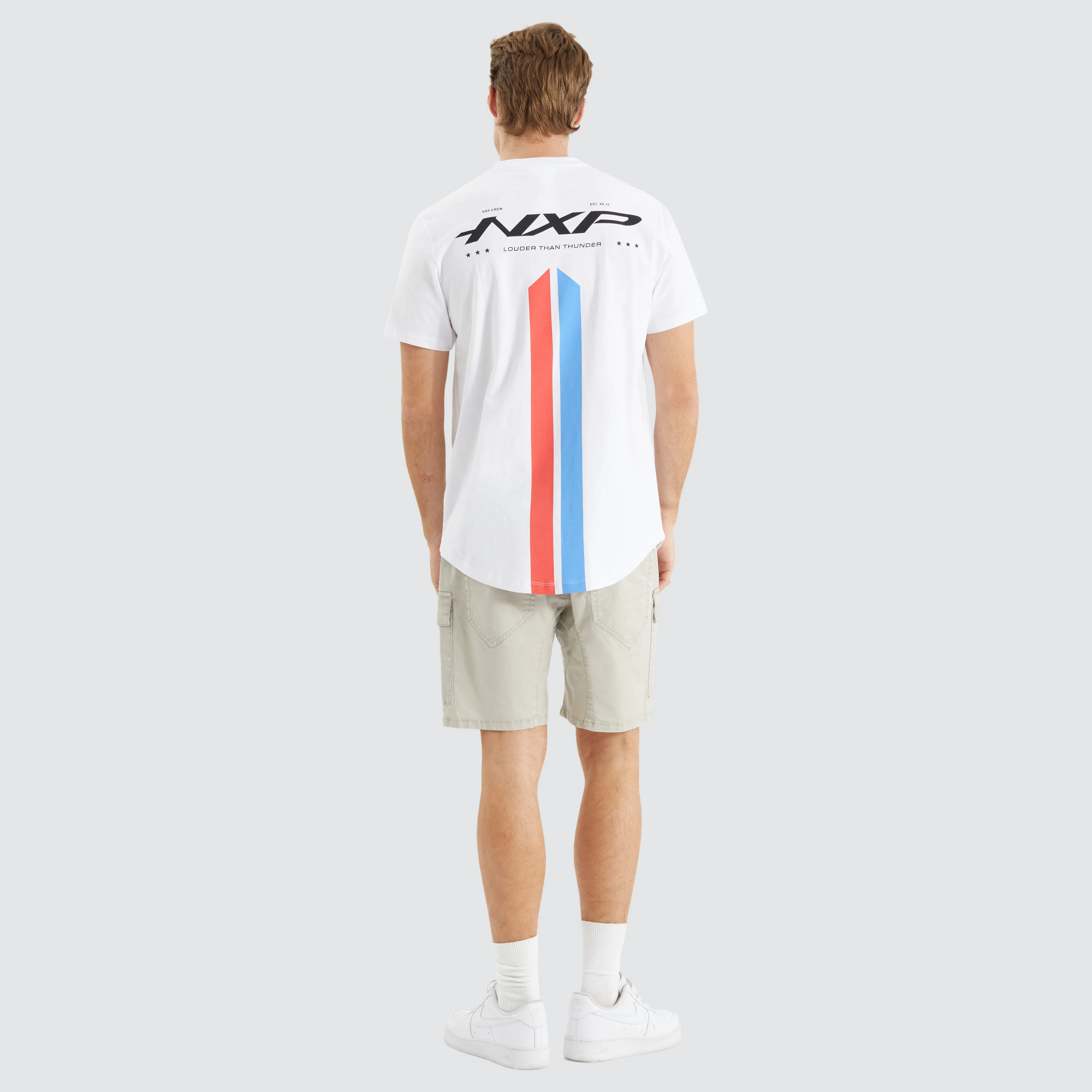 Wingman Dual Curved Tee Optical White sold by Nena and Pasadena product image thumbnail 5