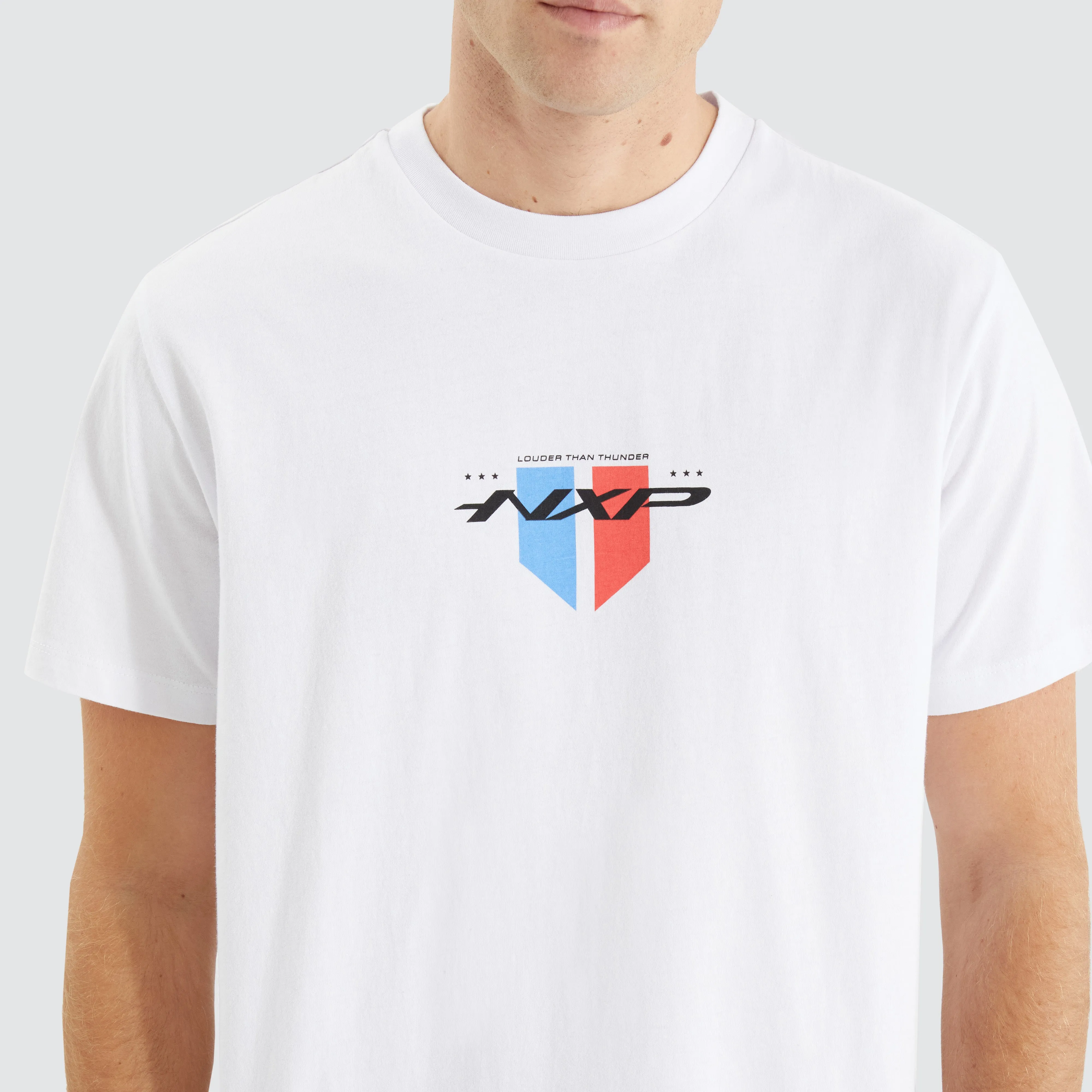 Wingman Dual Curved Tee Optical White sold by Nena and Pasadena product image thumbnail 3