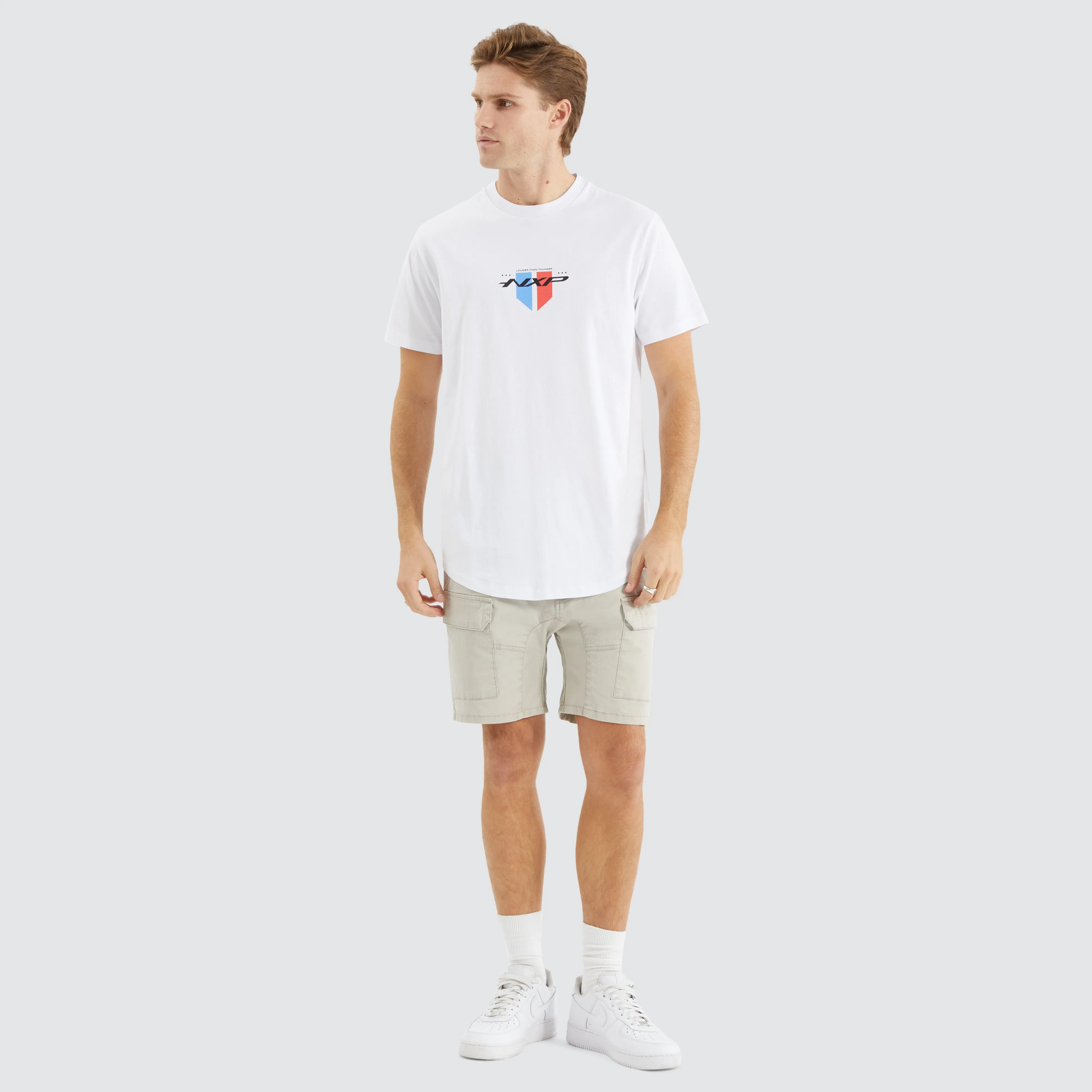 Wingman Dual Curved Tee Optical White sold by Nena and Pasadena product image thumbnail 4