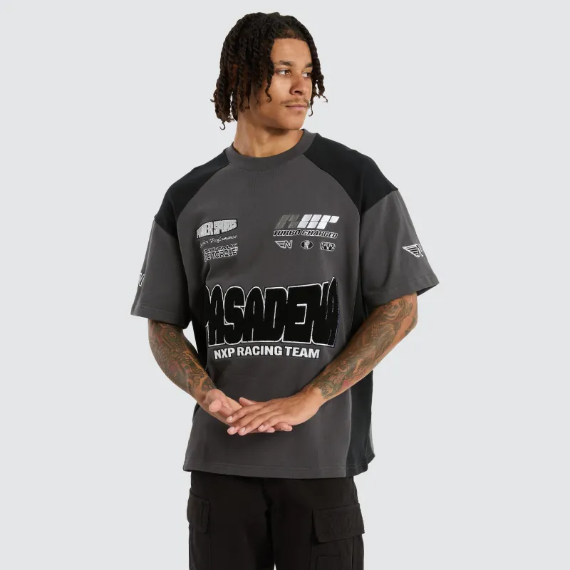 Charged Loopback Raptor Tee Asphalt/Anthracite sold by Nena and Pasadena