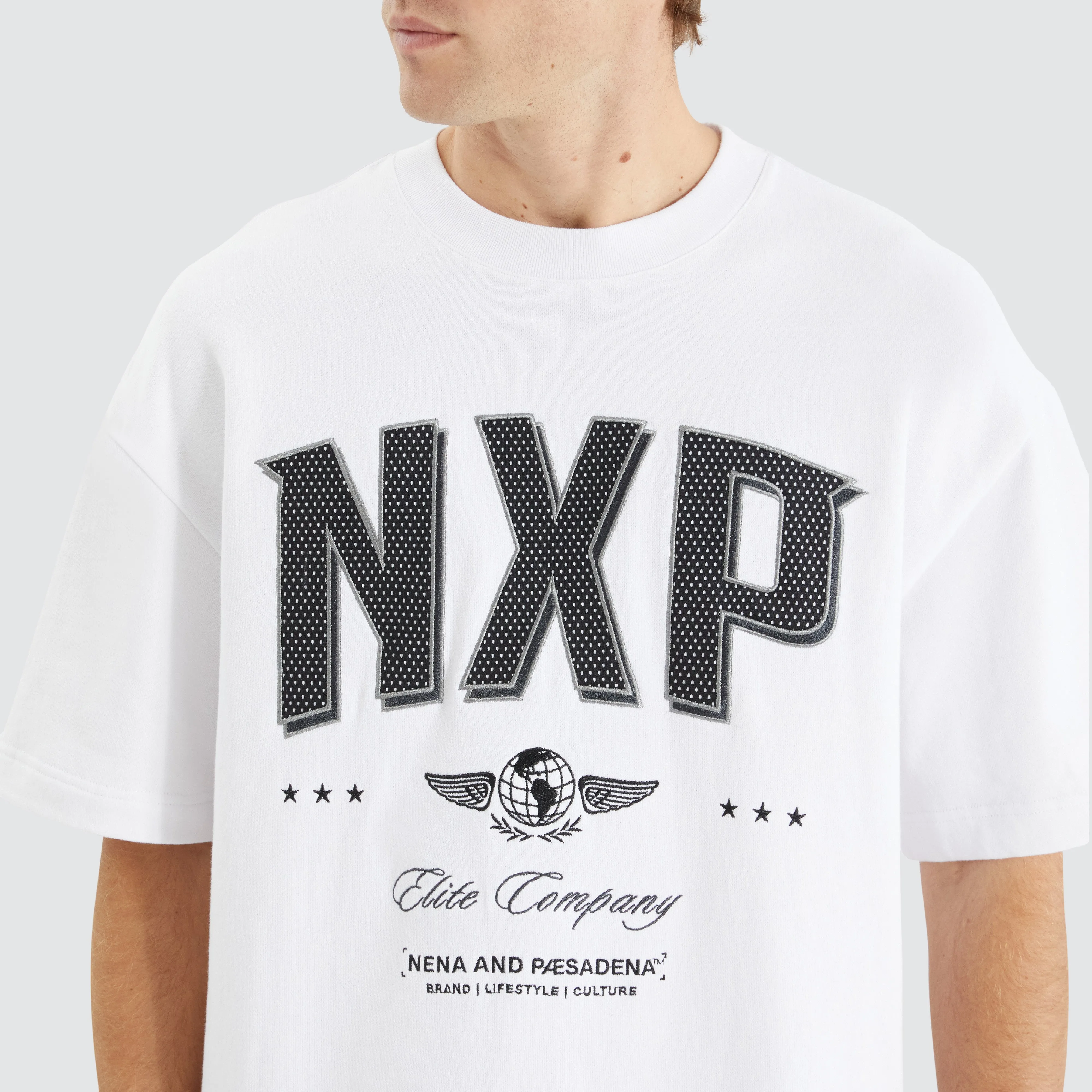 Captain Loopback Street Tee Optical White sold by Nena and Pasadena product image thumbnail 2