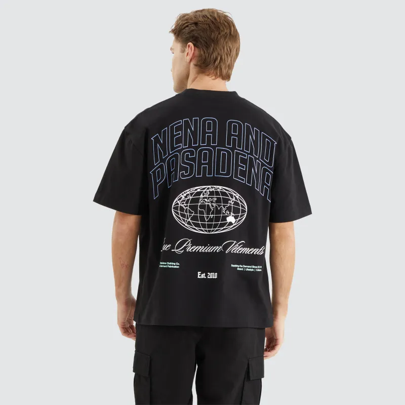 Collective Street Tee Jet Black sold by Nena and Pasadena