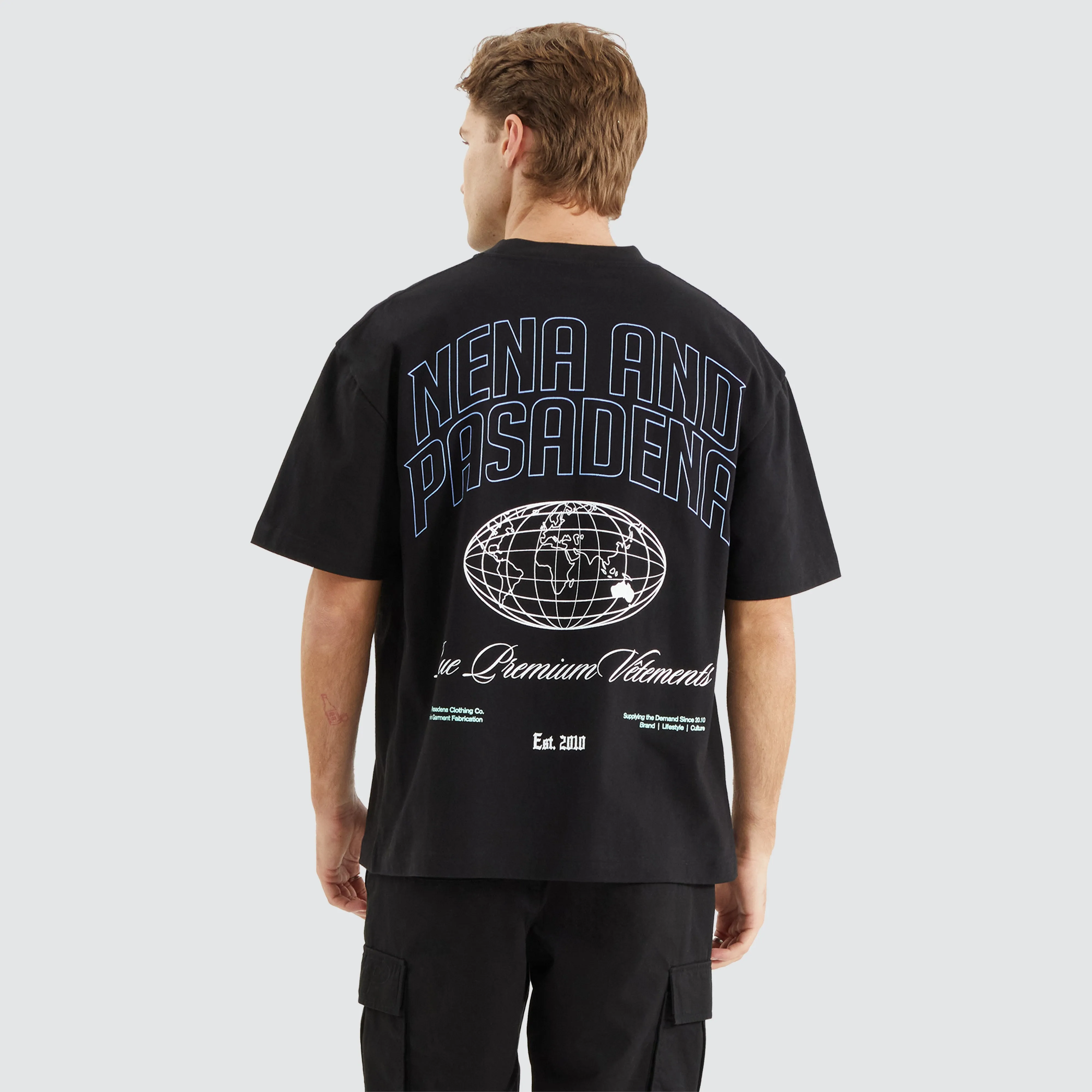 Collective Street Tee Jet Black sold by Nena and Pasadena