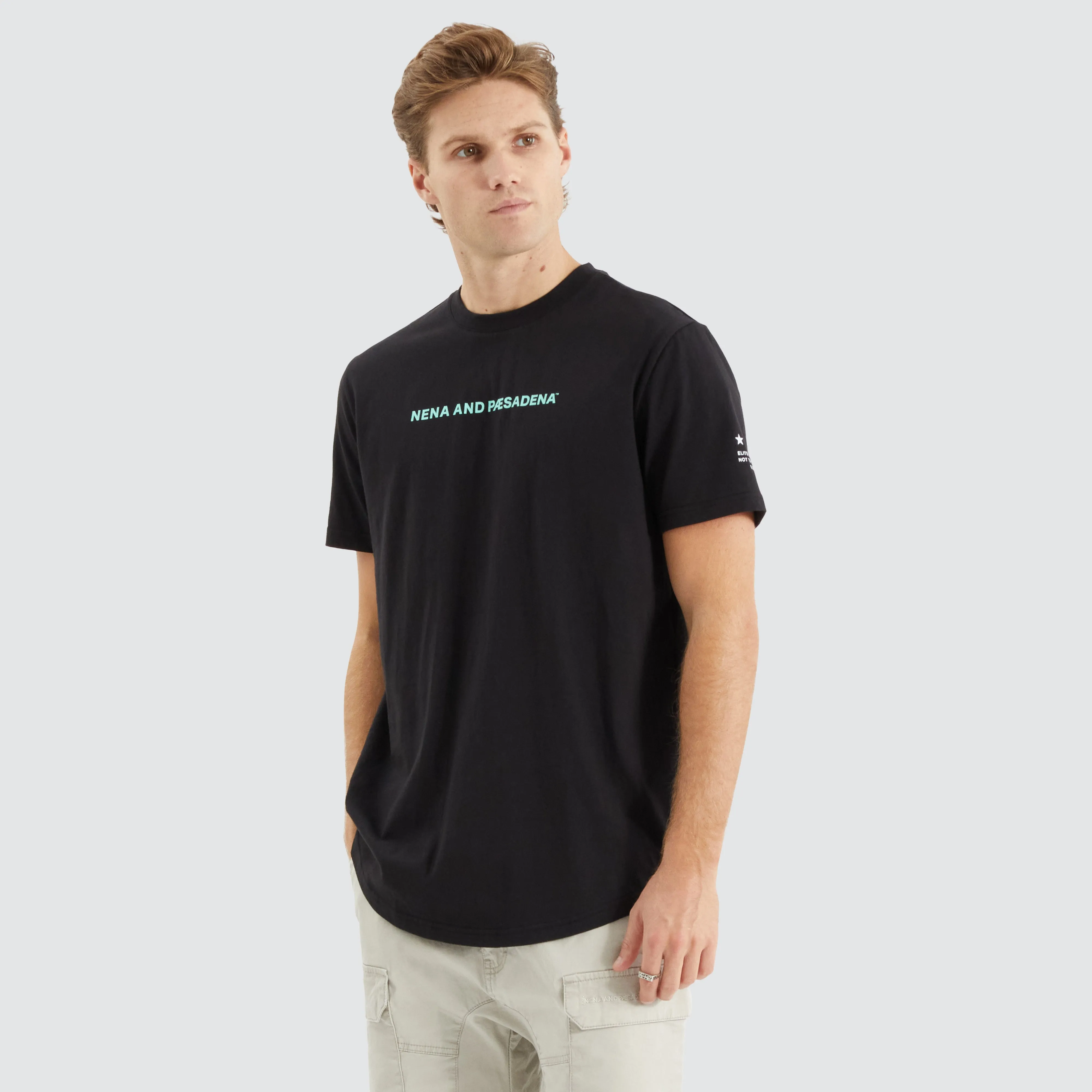 Extension Dual Curved Tee Black/Green sold by Nena and Pasadena product image thumbnail 2