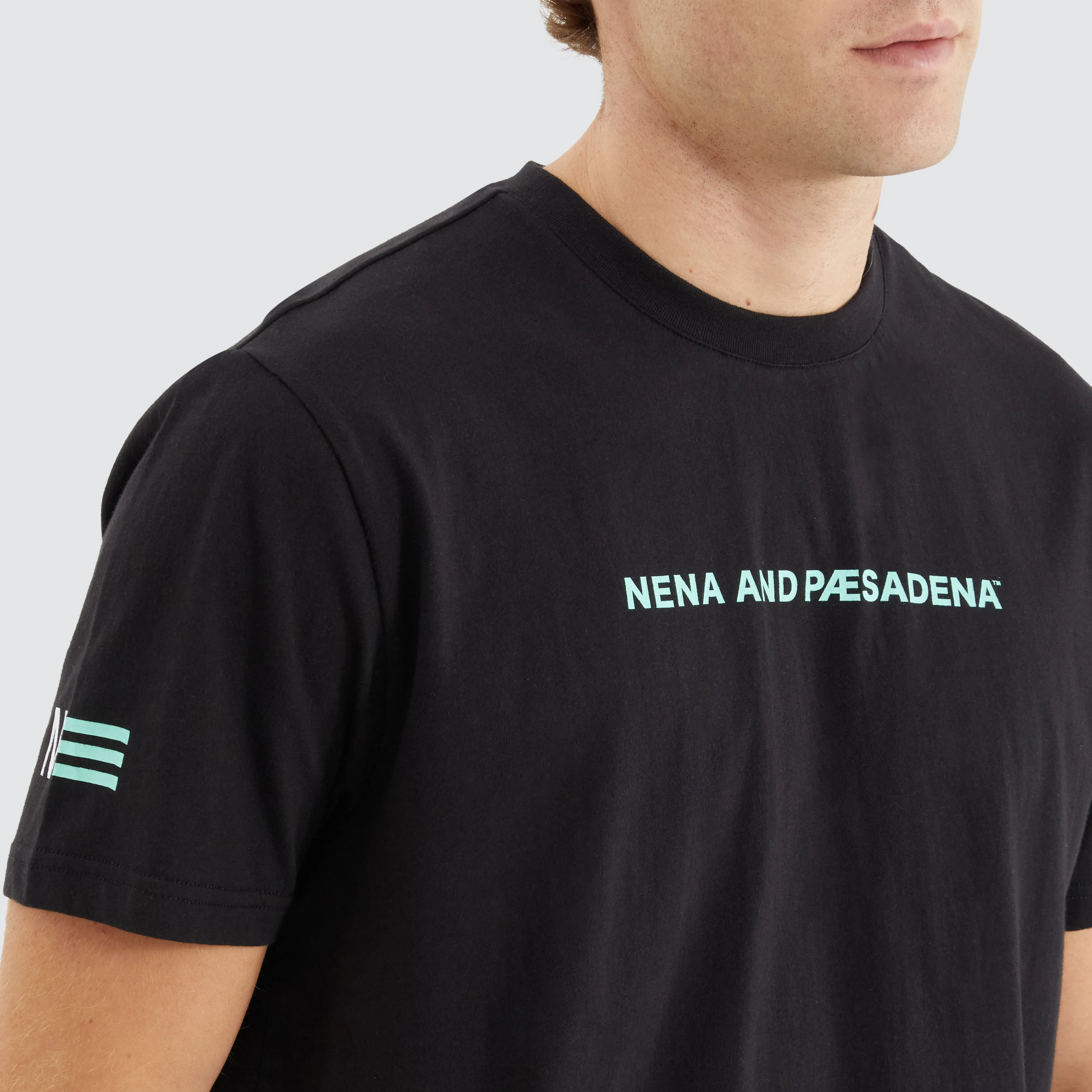 Extension Dual Curved Tee Black/Green sold by Nena and Pasadena product image thumbnail 3