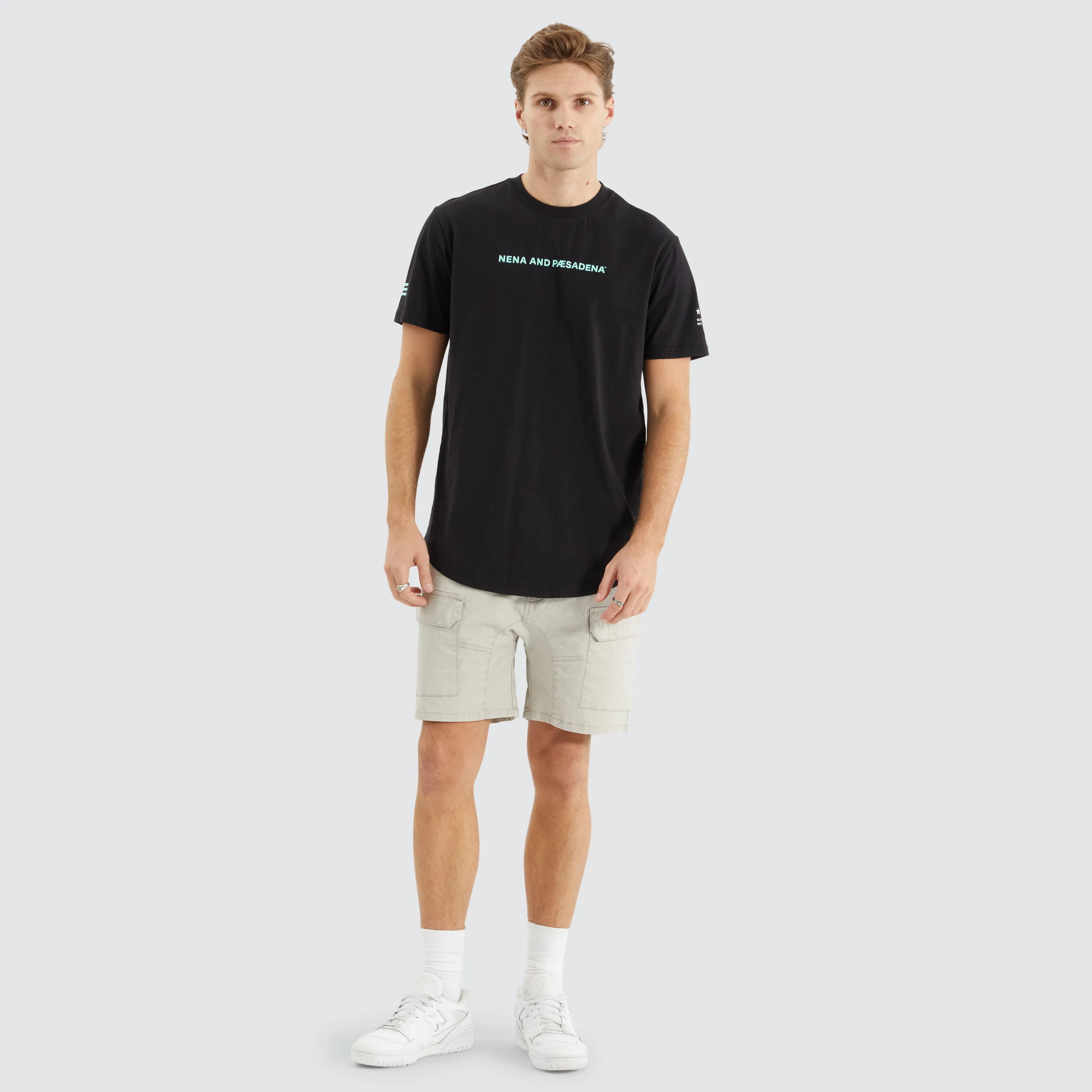 Extension Dual Curved Tee Black/Green sold by Nena and Pasadena product image thumbnail 4