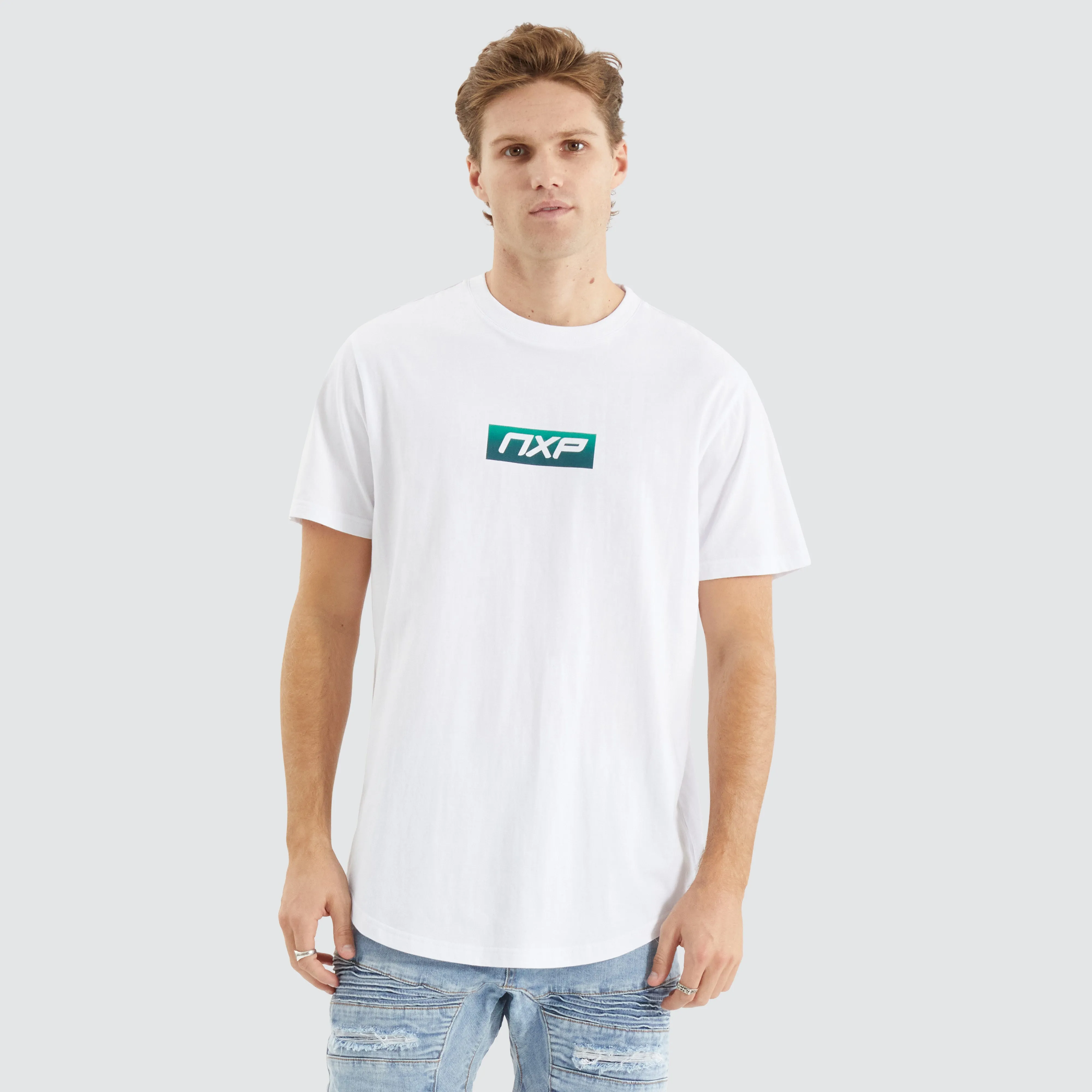 Station Dual Curved Tee Optical White sold by Nena and Pasadena product image thumbnail 2