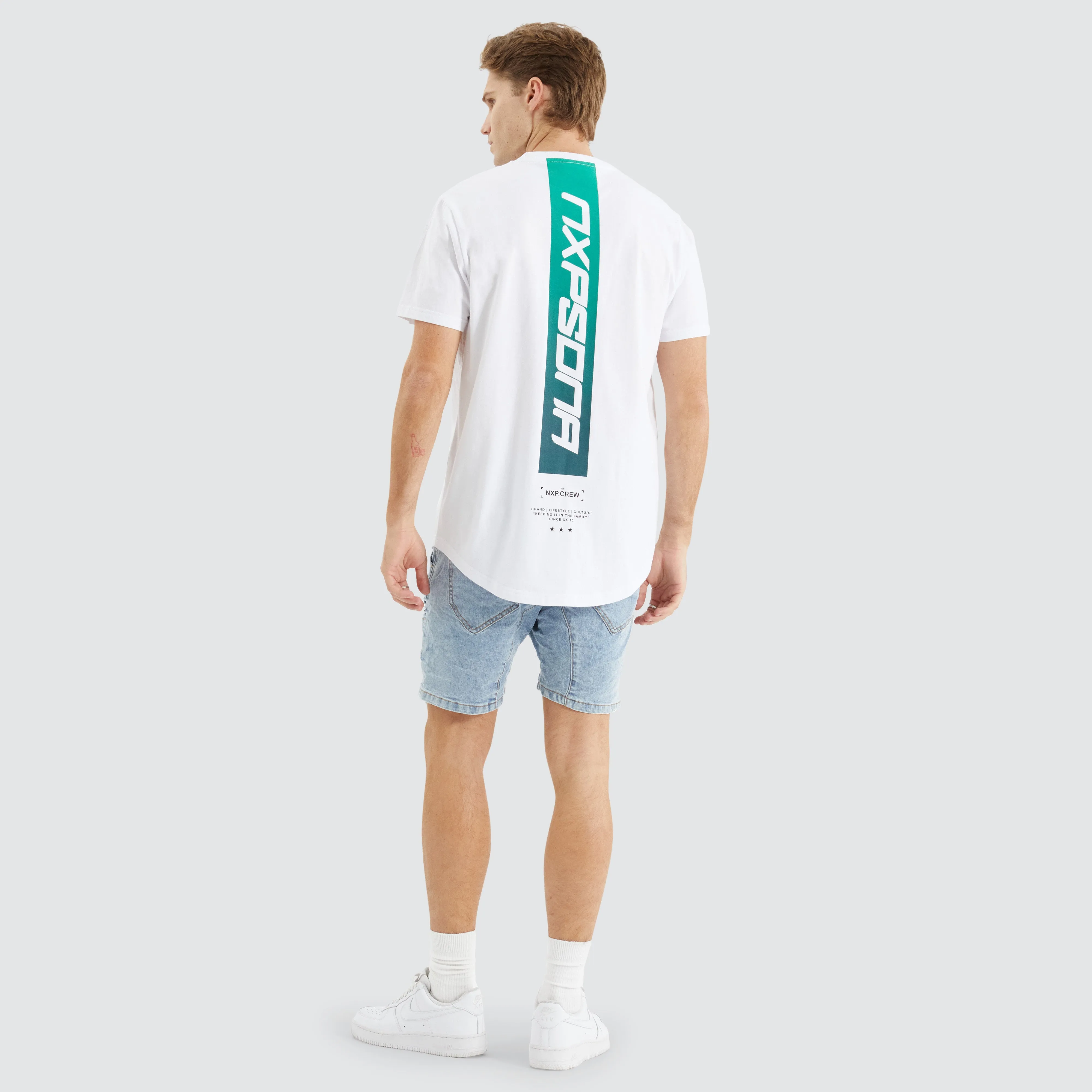 Station Dual Curved Tee Optical White sold by Nena and Pasadena product image thumbnail 3