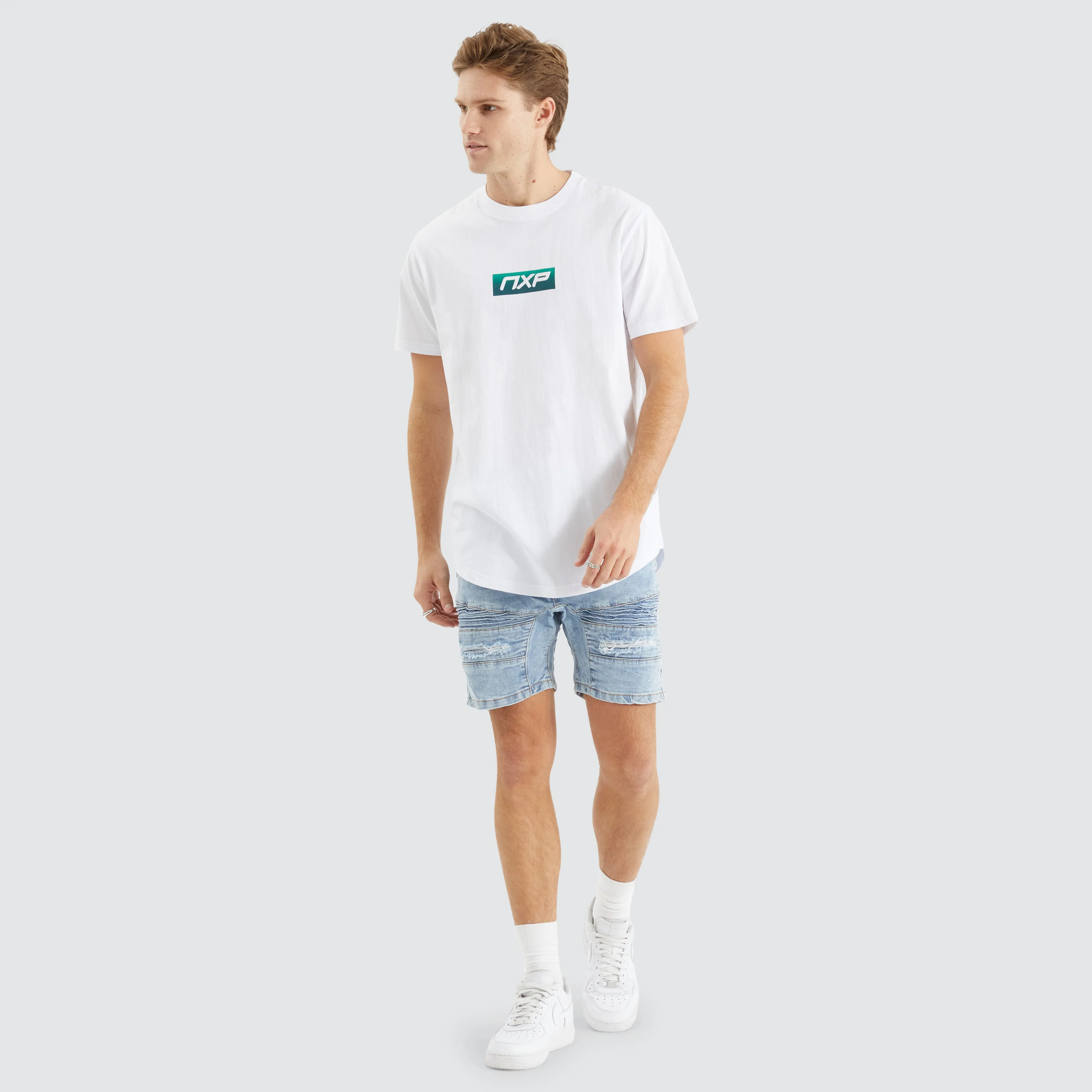 Station Dual Curved Tee Optical White sold by Nena and Pasadena product image thumbnail 4