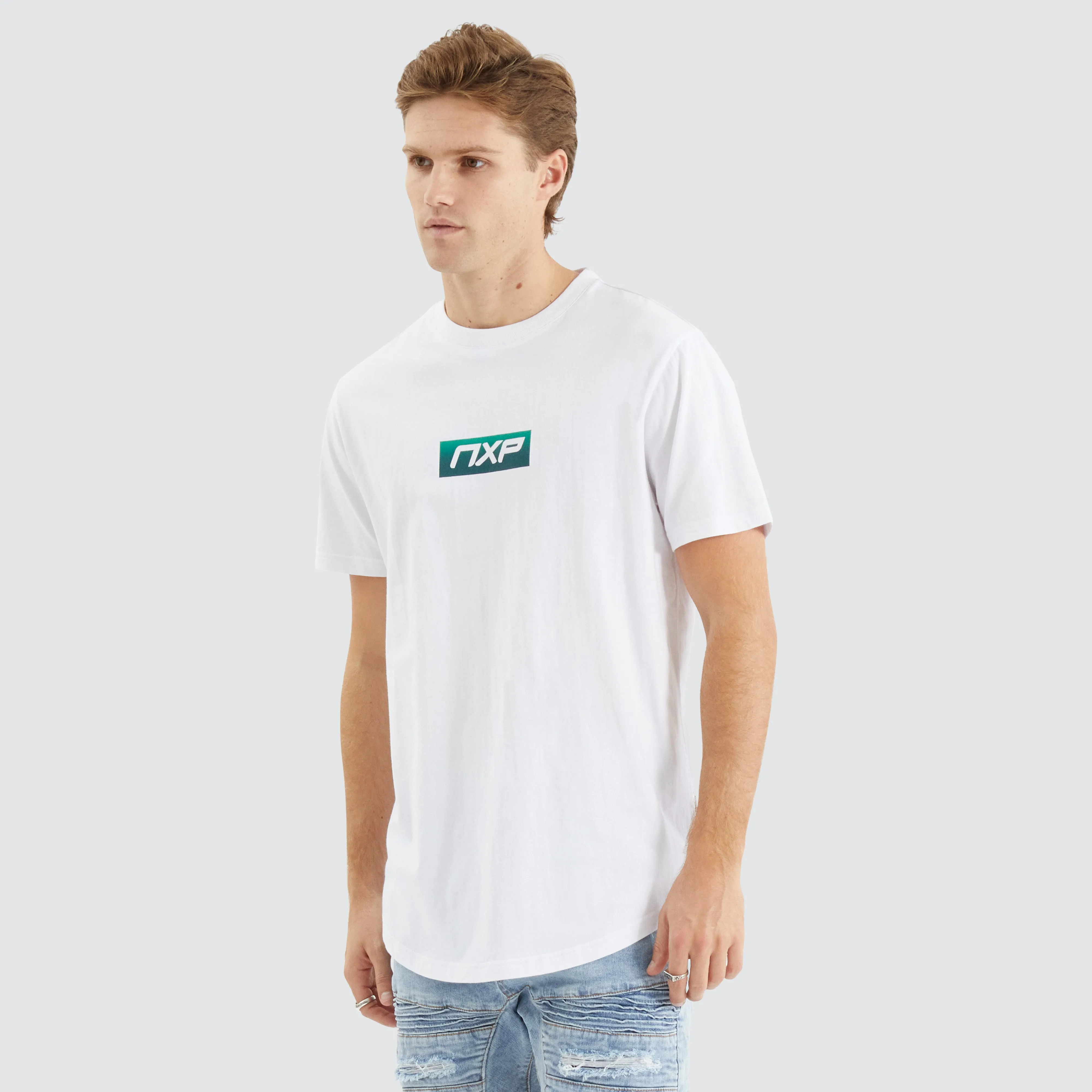 Station Dual Curved Tee Optical White sold by Nena and Pasadena product image thumbnail 5