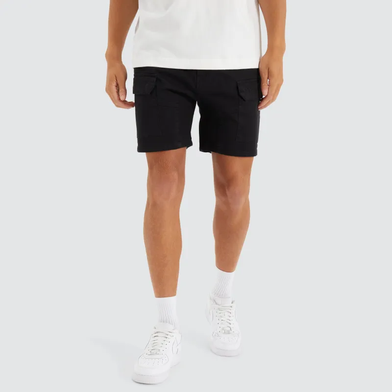 F100 Fine Twill Short Black made by Nena and Pasadena